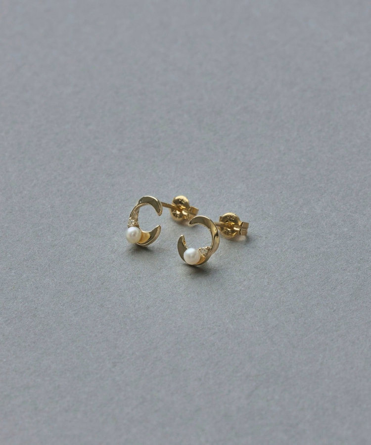 K10YG パール/ダイヤモンド ピアス（771492） ｜ women（ウィメンズ