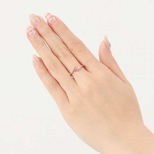 9月誕生石 K10 ピンクゴールド ピンクサファイア リング – Milluflora