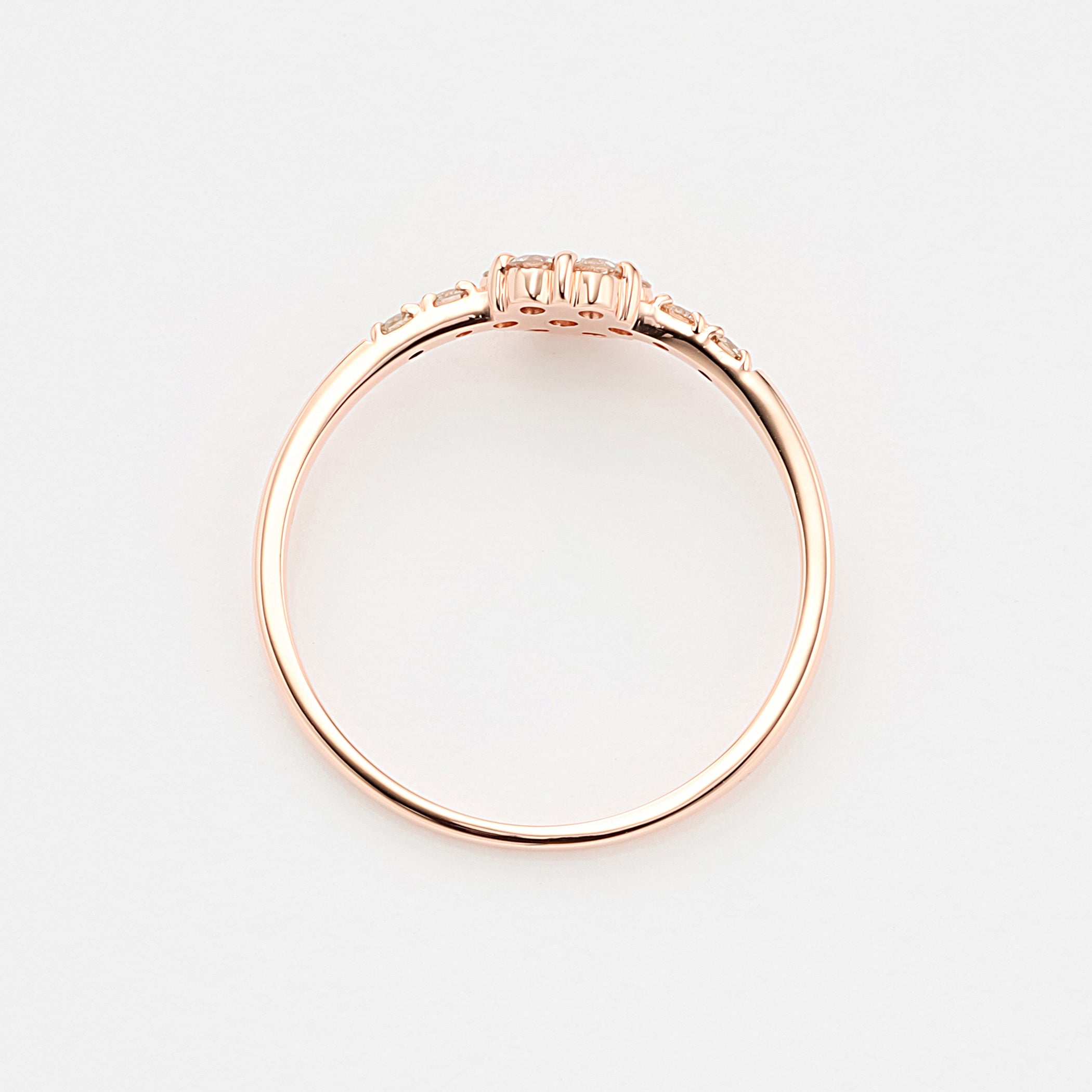 K10 ピンクゴールド ダイヤモンド フラワー リング – Milluflora