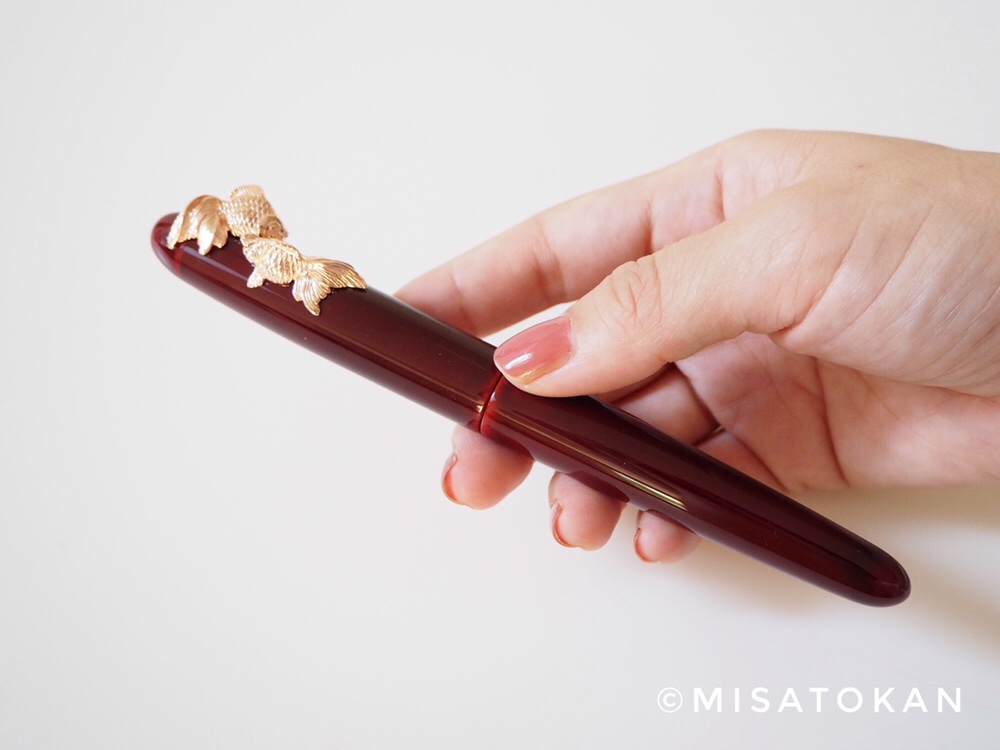 廻り止めが美しい 中屋万年筆 赤溜金魚 | STATIONERY RESTAURANT