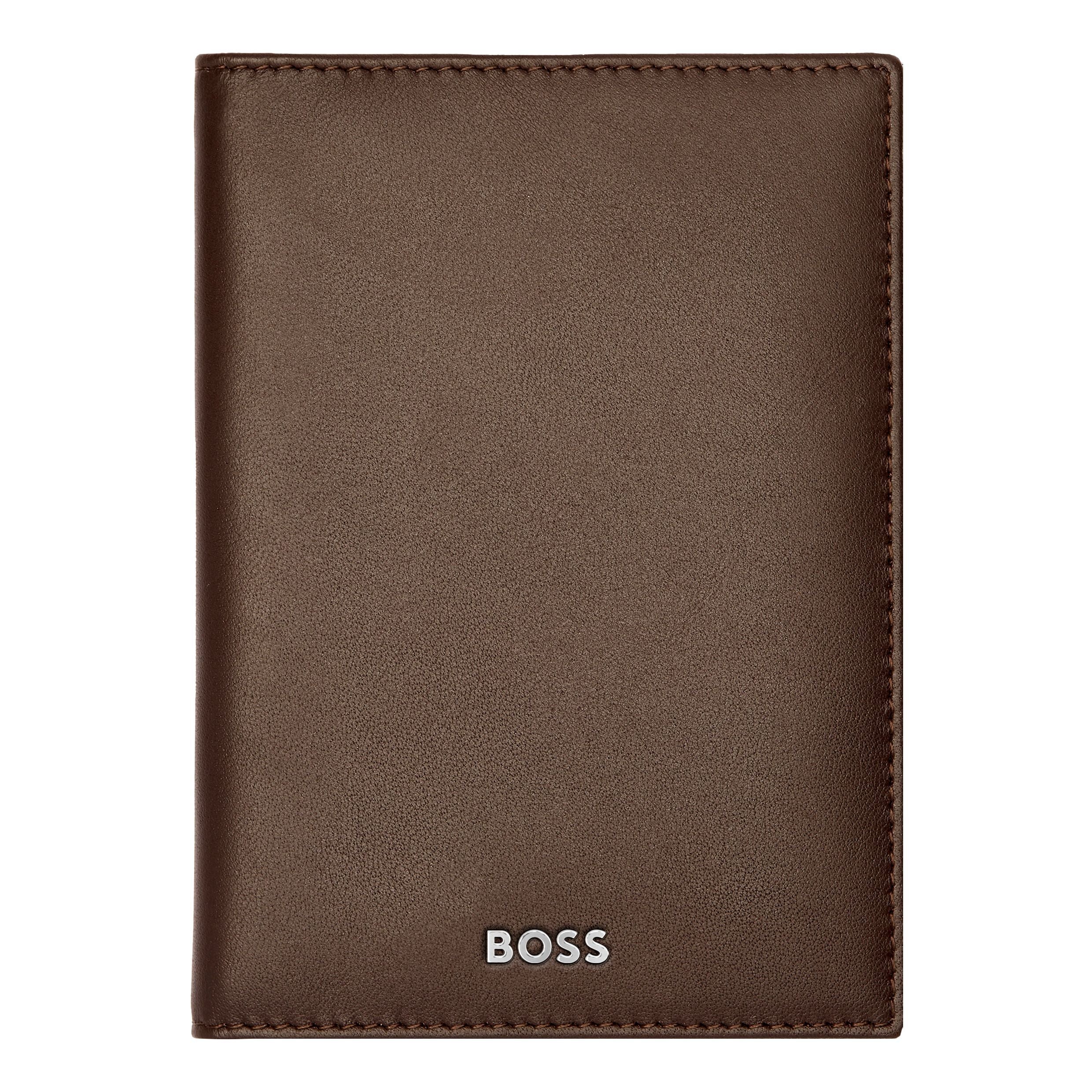 Hugo Boss Trifold Classic Smooth Brown Card Holder – missing-pen.com