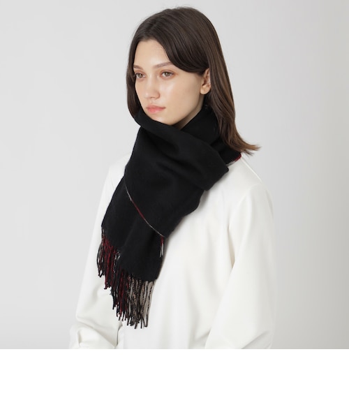 一部店舗限定】リバーシブルクレストブリッジチェックストール｜ブルー