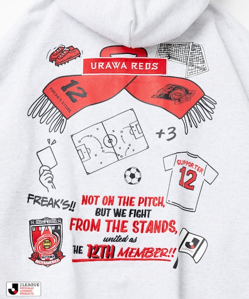 J.LEAGUE × FREAK'S STORE 別注SUPPORTERS ZIP HOODIE【浦和レッズ
