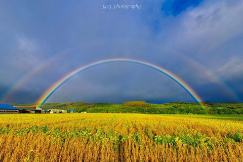 二重にかかる虹（津別町） | 北海道ミライノート