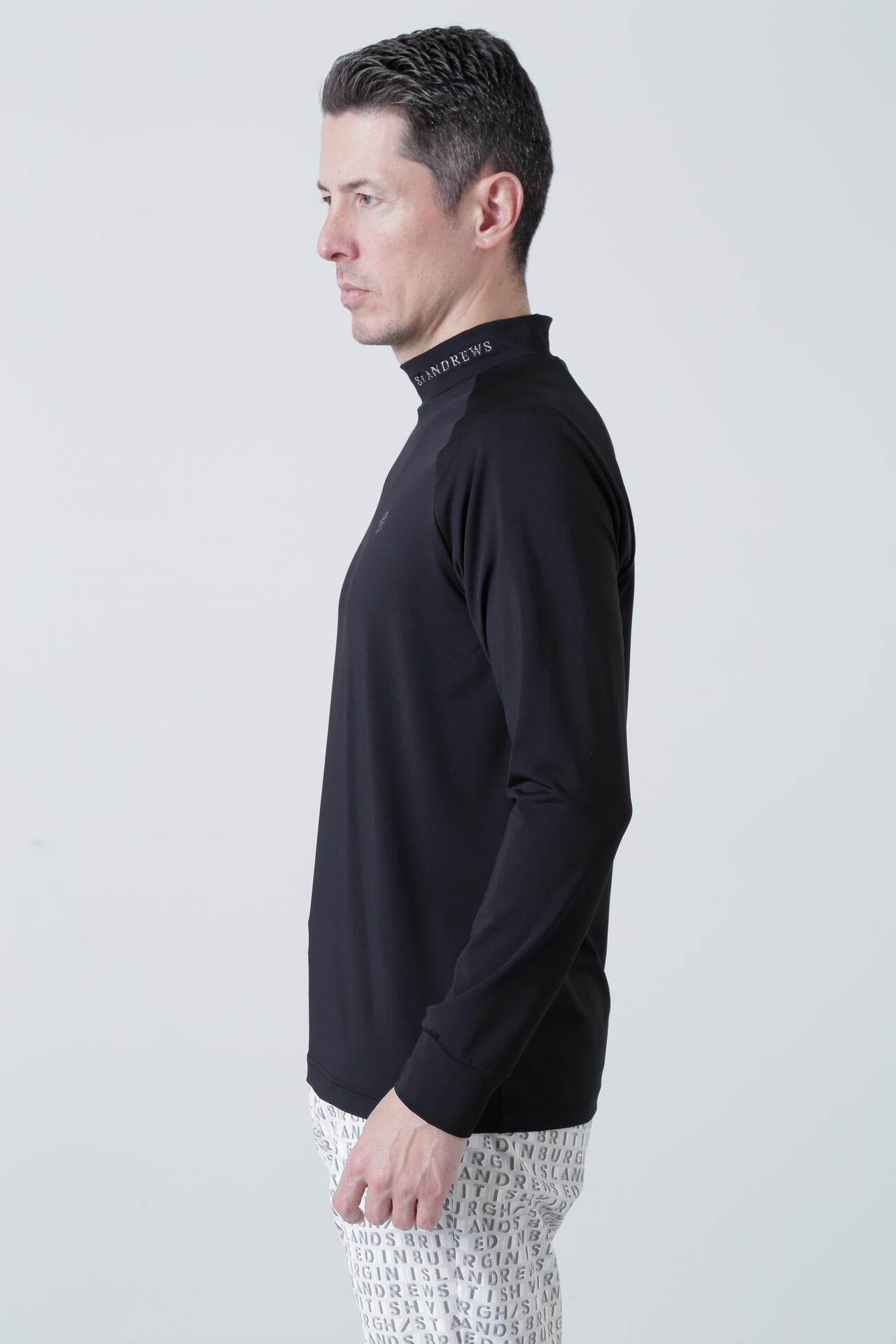 カチオンポリエステル ベア天竺 長袖ハイネック (MENS) | St ANDREWS