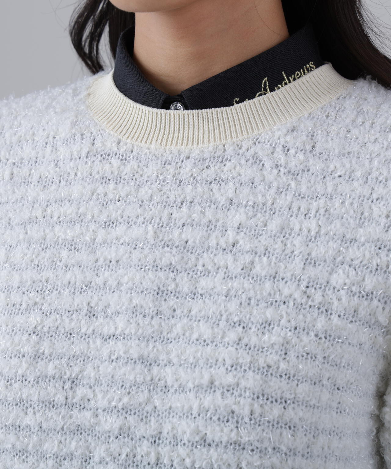 セントアンドリュース ファンシークルーネックニットプルオーバー