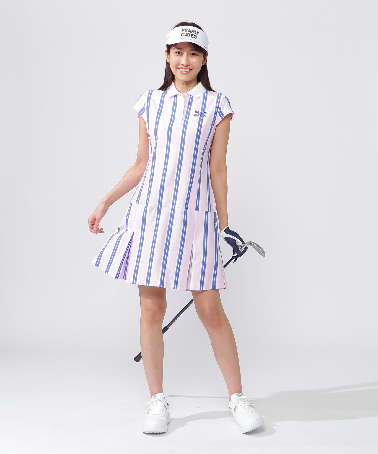 パーリーゲイツ】フロッキー ロゴ 半袖ポロ ワンピース ゴルフ L