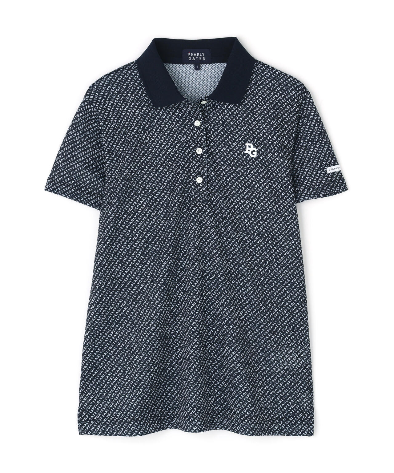 KAZEメッシュ半袖ポロシャツ ＜ロゴバイヤスボーダー柄＞ | PEARLY