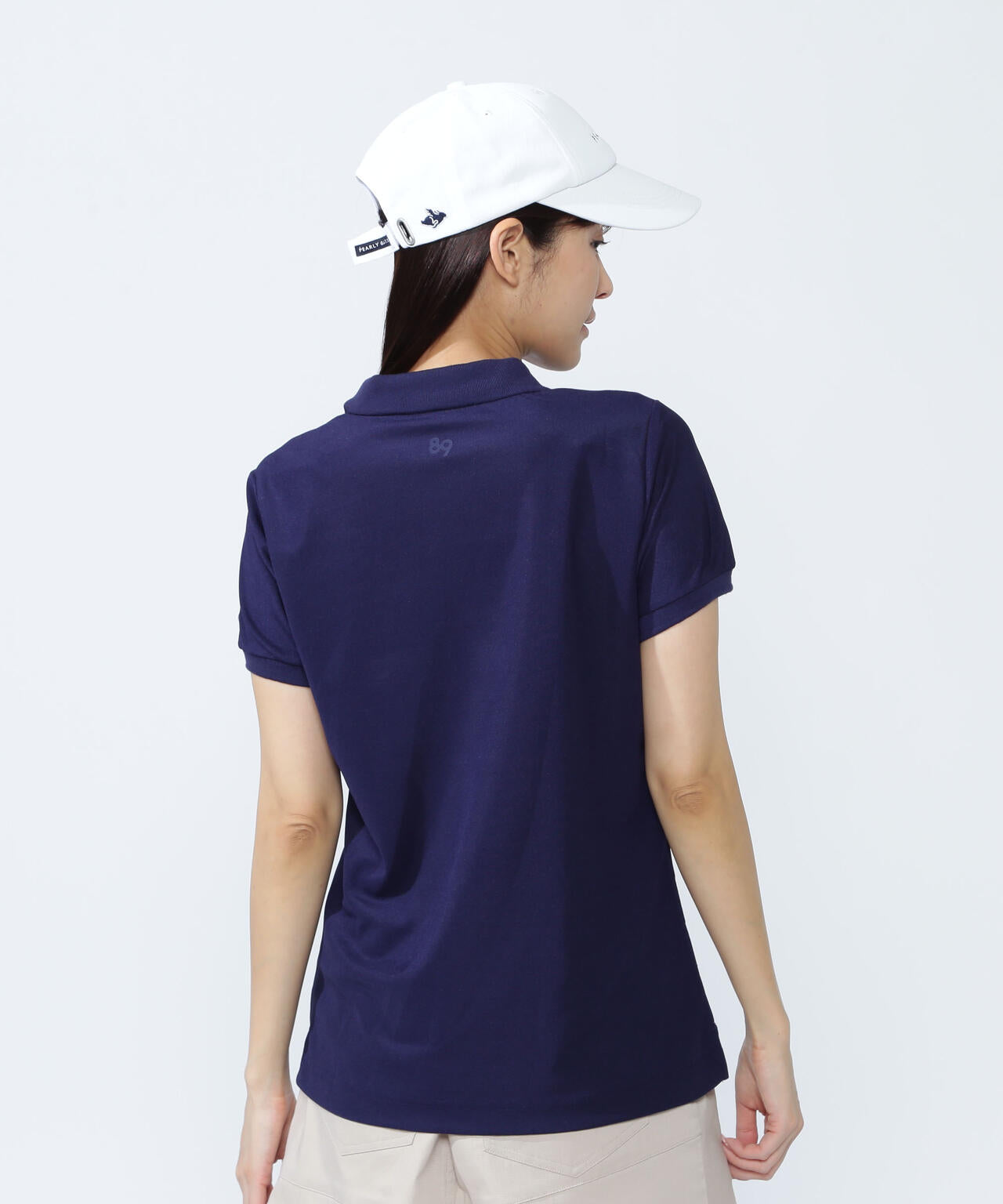 パーリーゲイツ トライクール Wエンブレムポロシャツ（パープル／4