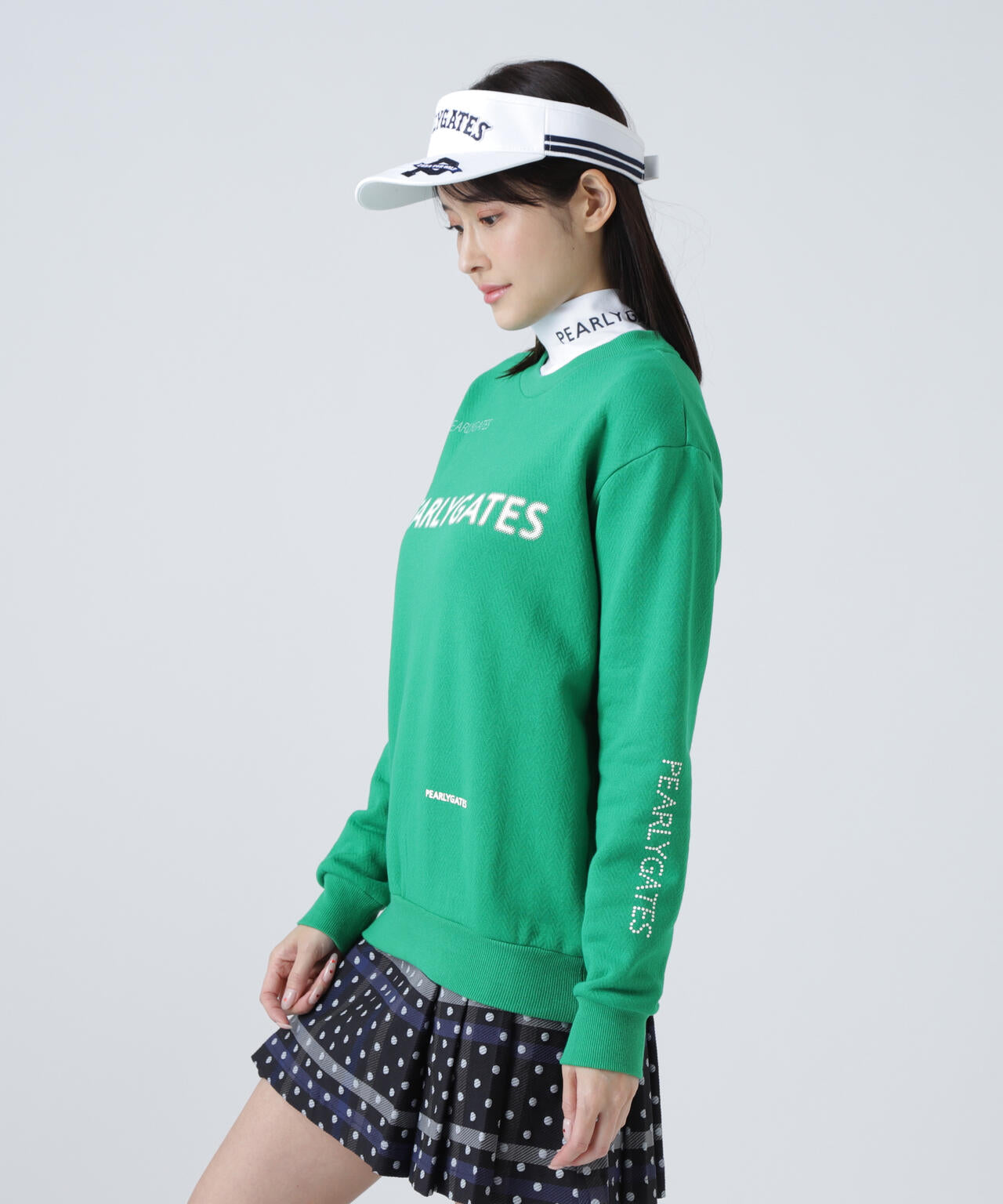 パーリーゲイツレディース裏起毛クルーネックプルオーバー パーリー