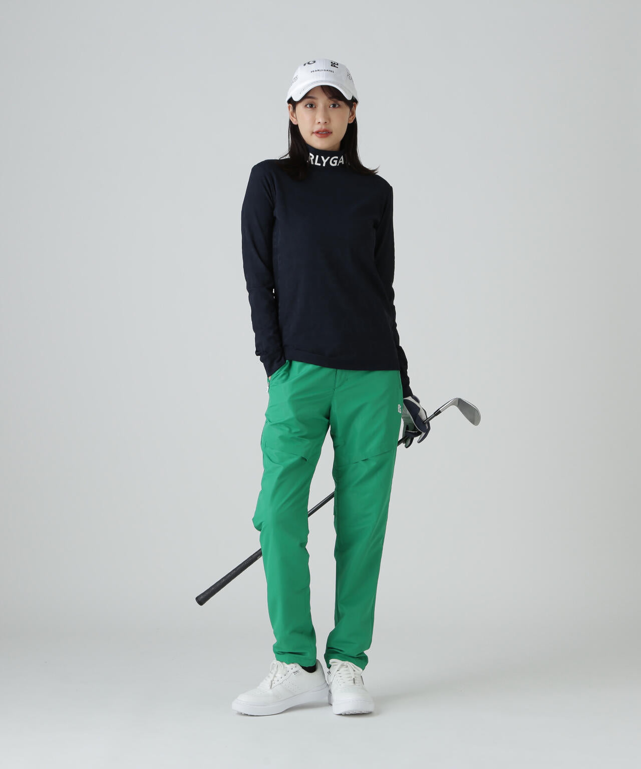 3Dベアジャガードハイネックカットソー | PEARLY GATES（パーリー