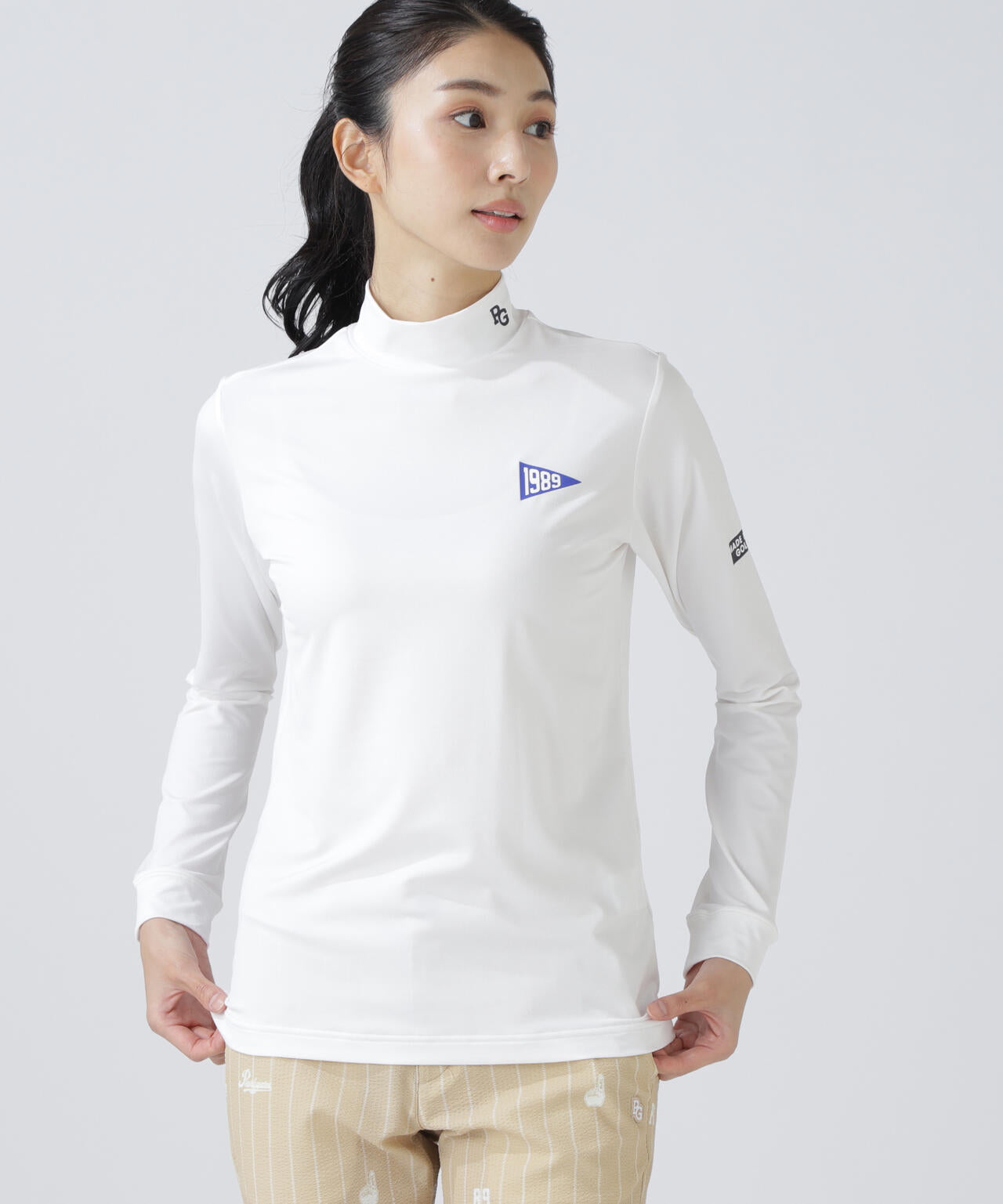 PG BODY】37.5ベア天竺長袖ハイネックカットソー | PEARLY GATES