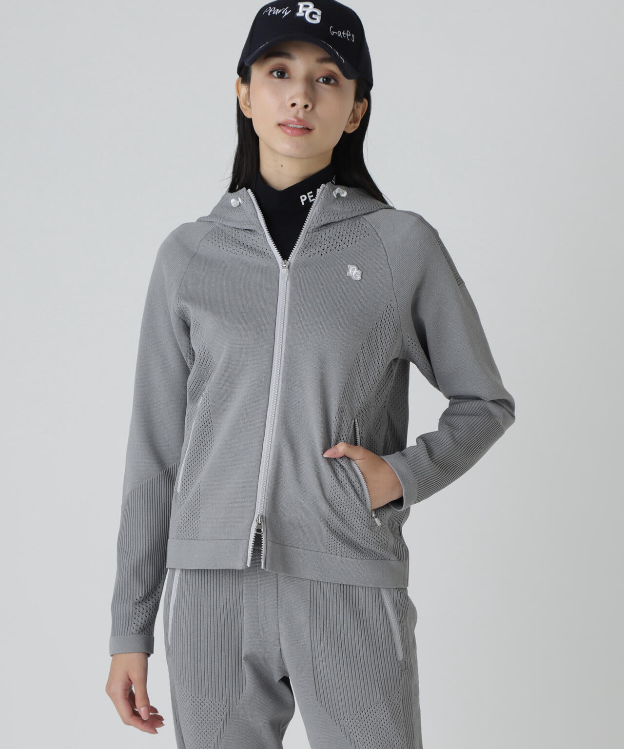 ポリエステルヤーンmmフルジップニットフーディ | PEARLY GATES