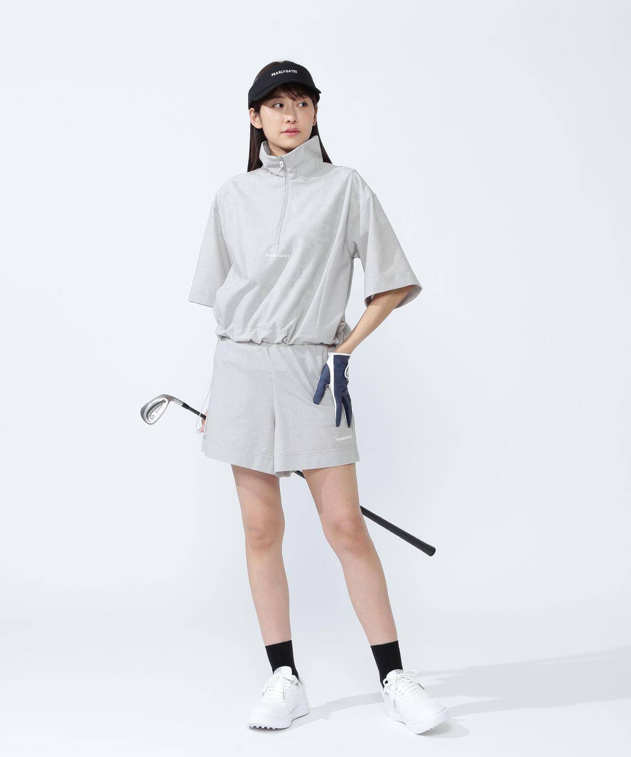 プライムフレックス×DotAir 5分袖ハーフジップ | PEARLY GATES