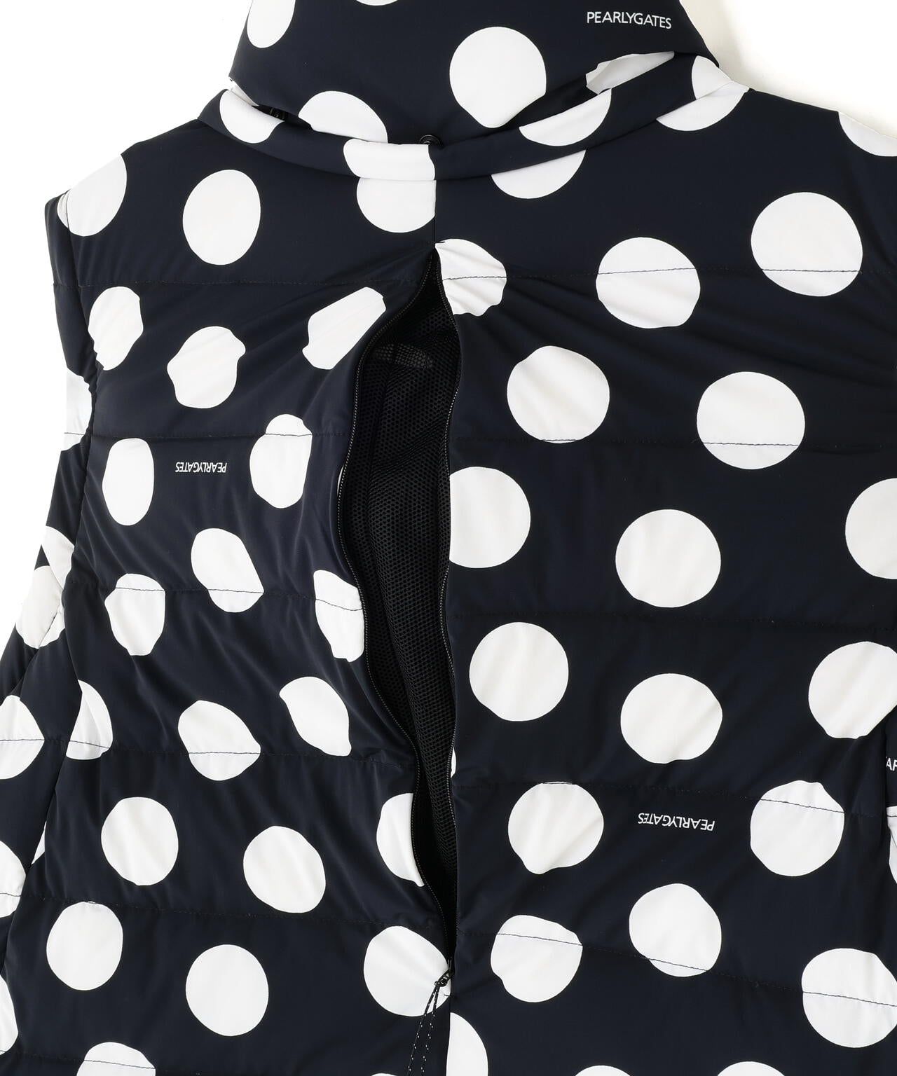 NYストレッチタフタフーディダウンジャケット ＜ランダムドット柄