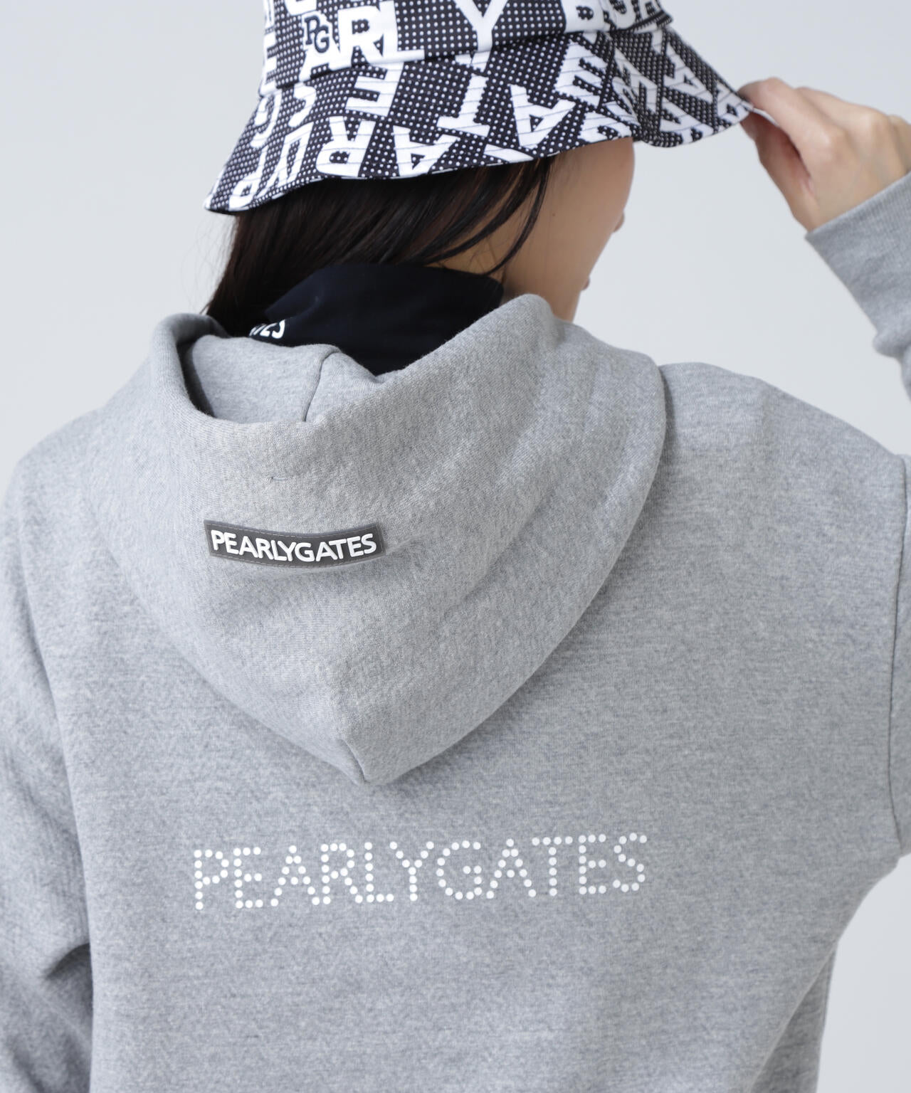 ジグザグ裏毛ジャガードスウェットフーディワンピース | PEARLY GATES