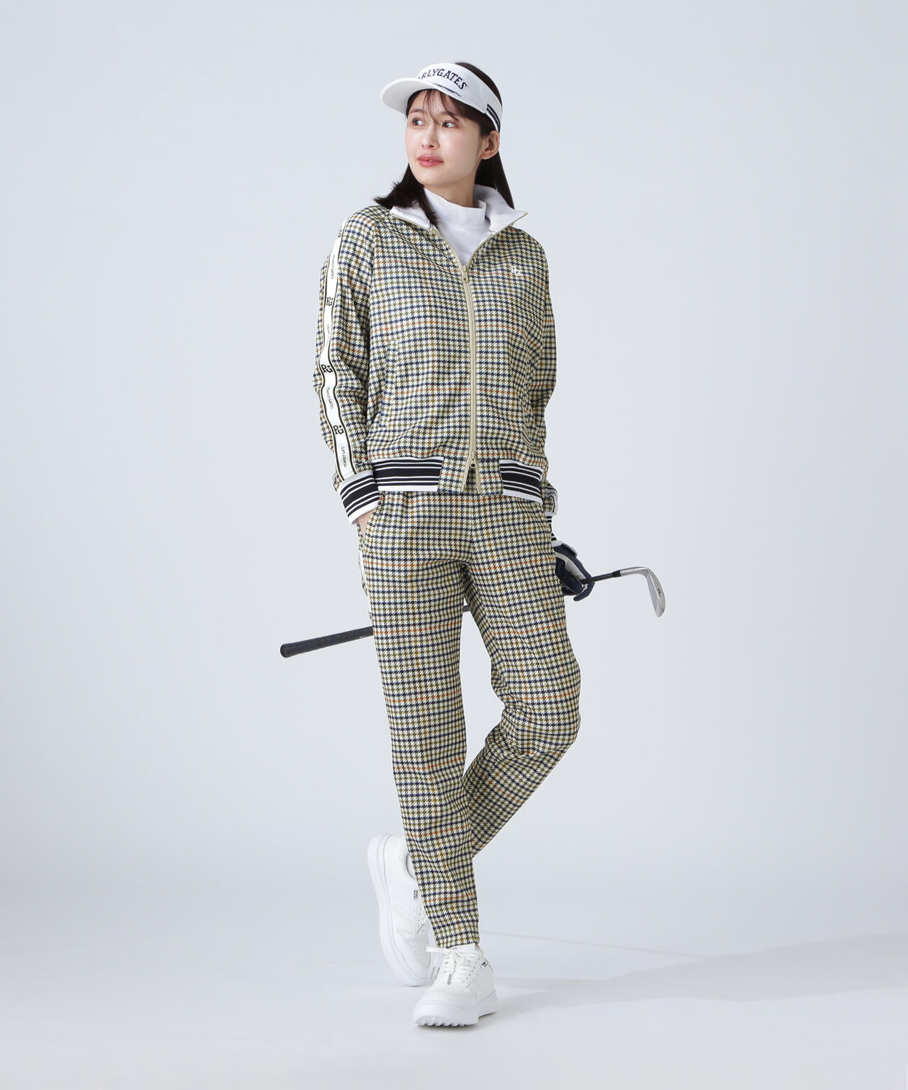 パーリーゲイツ ストレッチパンツ 千鳥格子柄 グレンチェック サイズ0