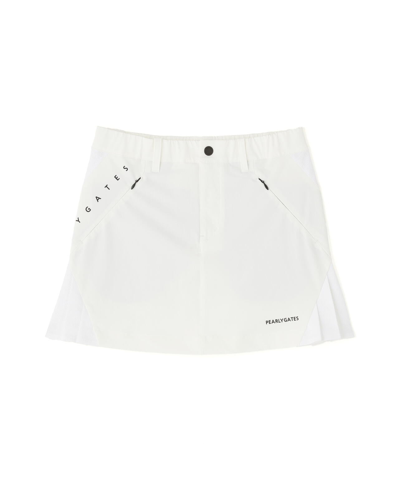 PEARLY GATES パーリーゲイツ ボックスプリーツスカート 白×黒 ドット