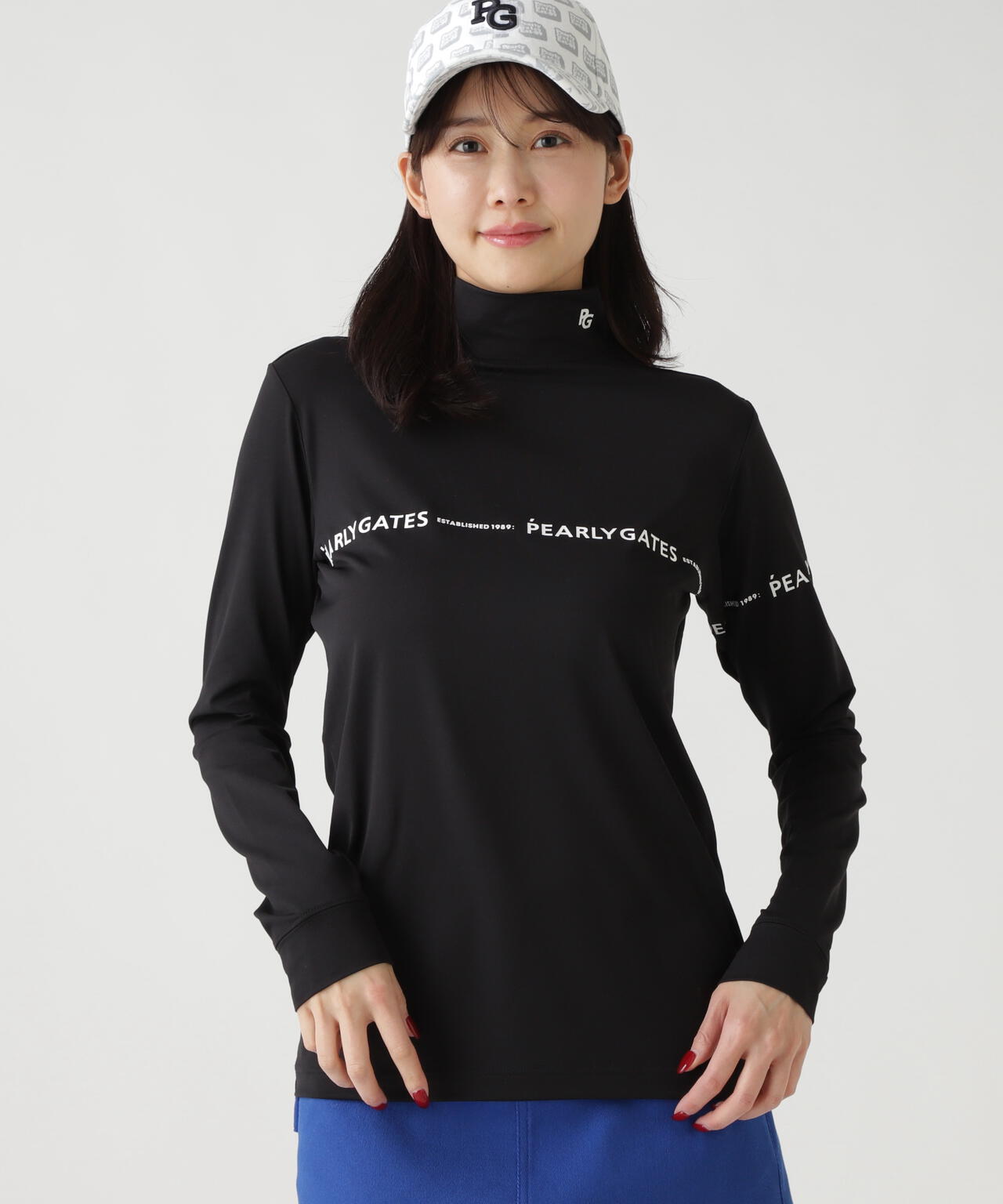 37.5ベア天竺長袖ハイネックカットソー | PEARLY GATES（パーリー