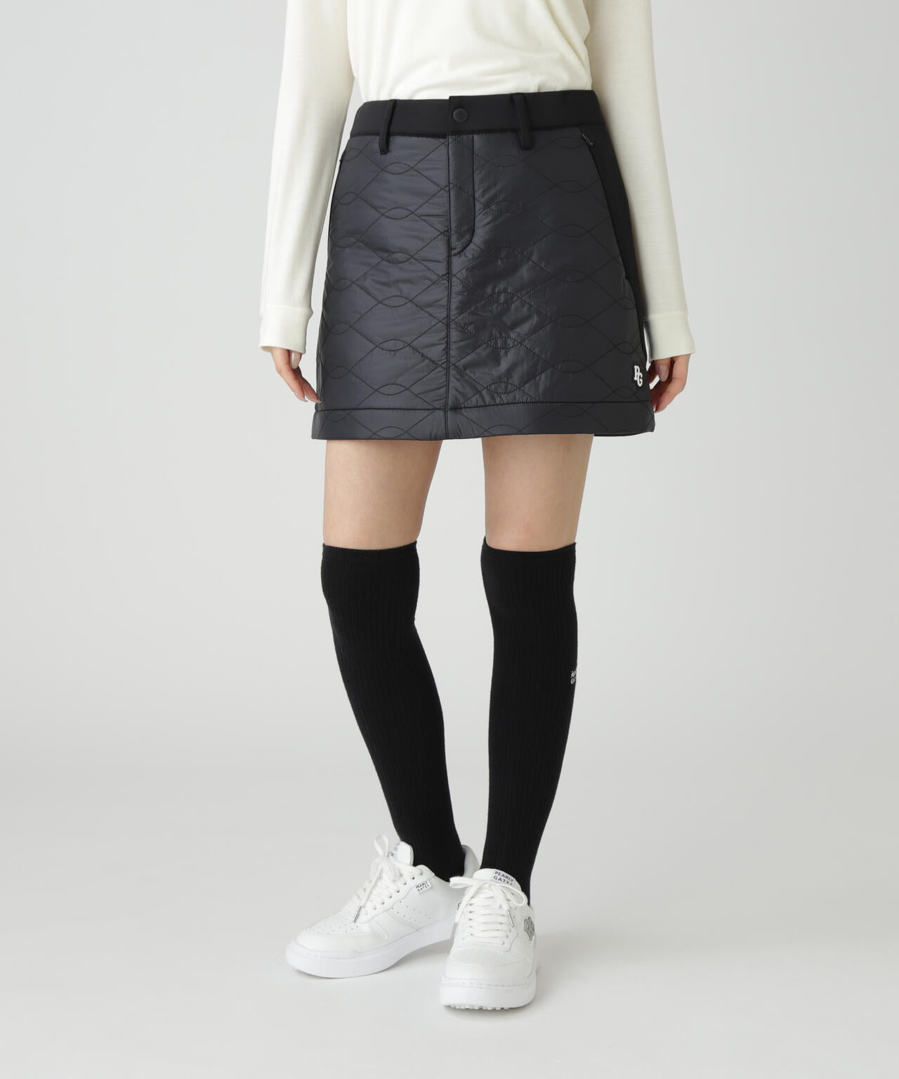 1（M）PEARLY GATES パーリーゲイツ【ダウンスカート】幾何学模様 美