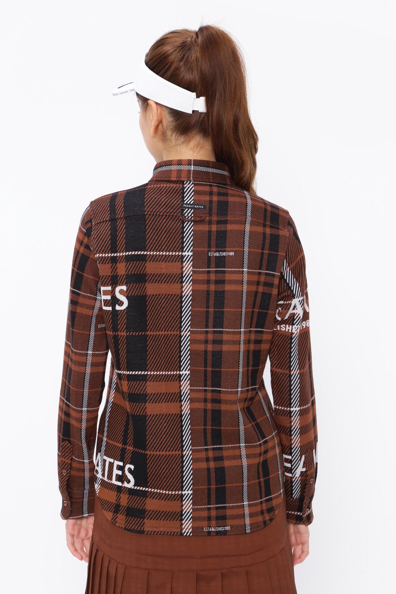 Wジャガード 長袖カットソープルオーバー ＜CHECKシリーズ＞ | PEARLY