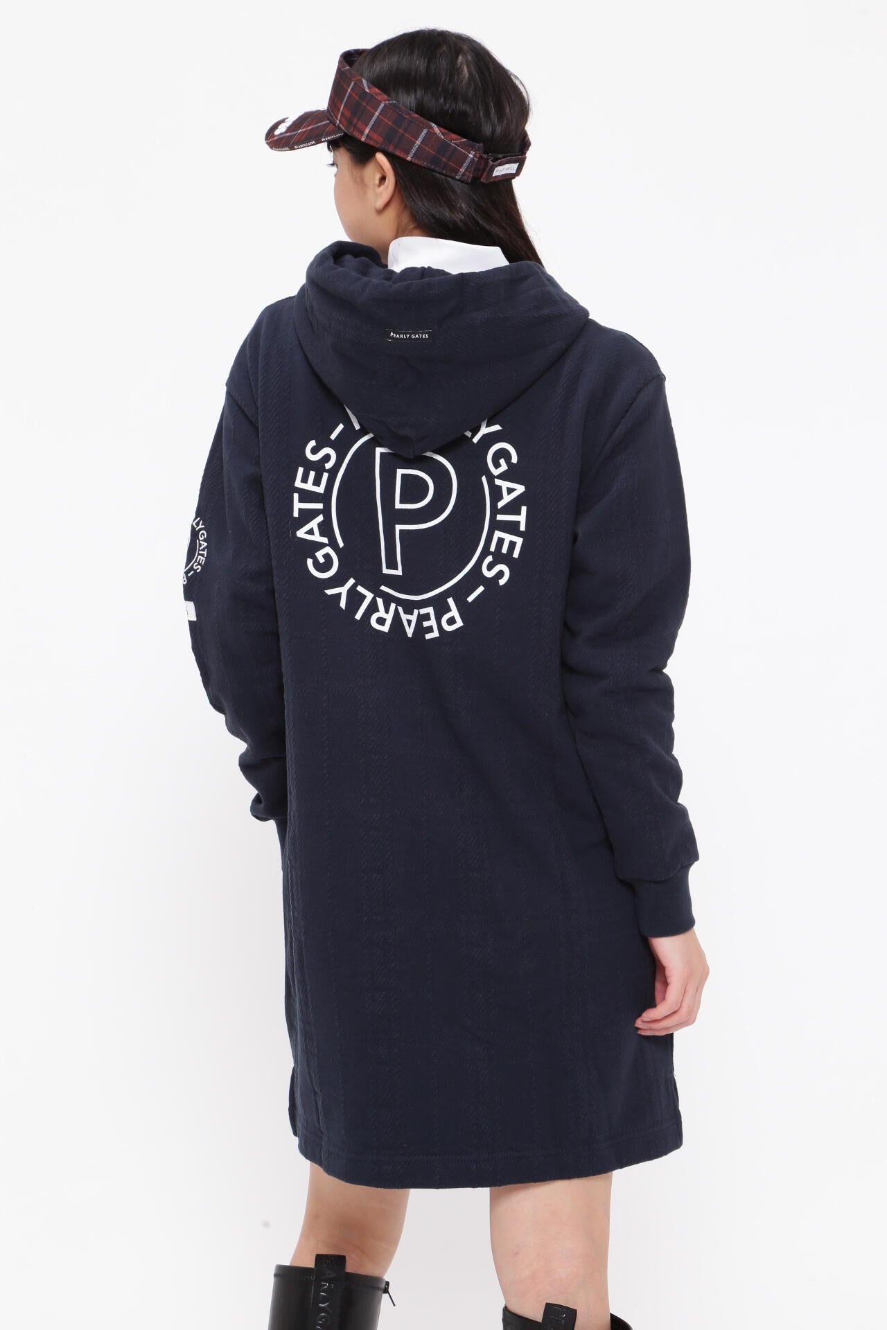 コットン裏毛ジャガード フーディワンピース | PEARLY GATES（パーリー