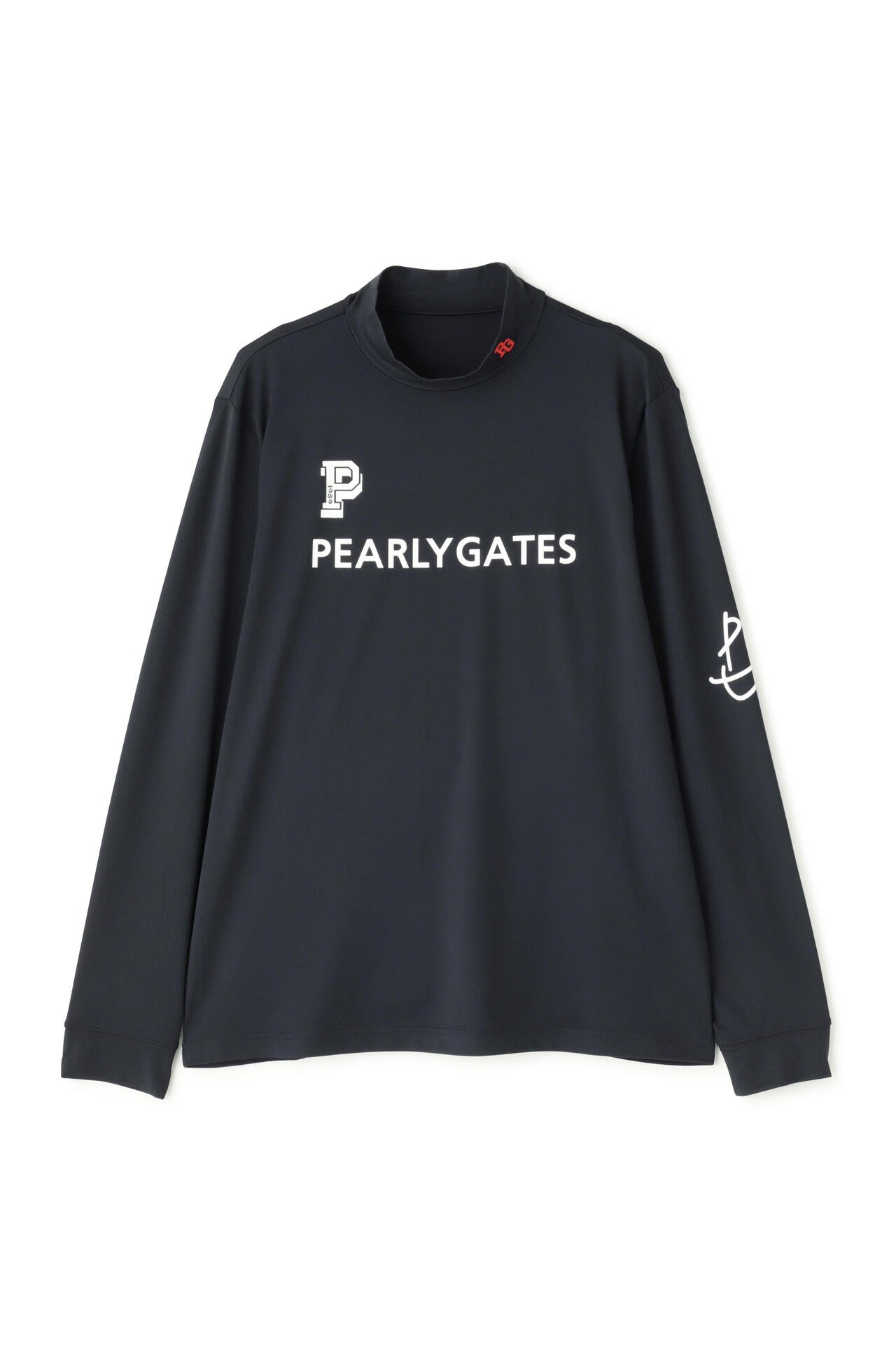 パーリーゲイツ中厚手ストレッチロゴ多めモックネック【メンズ サイズ5