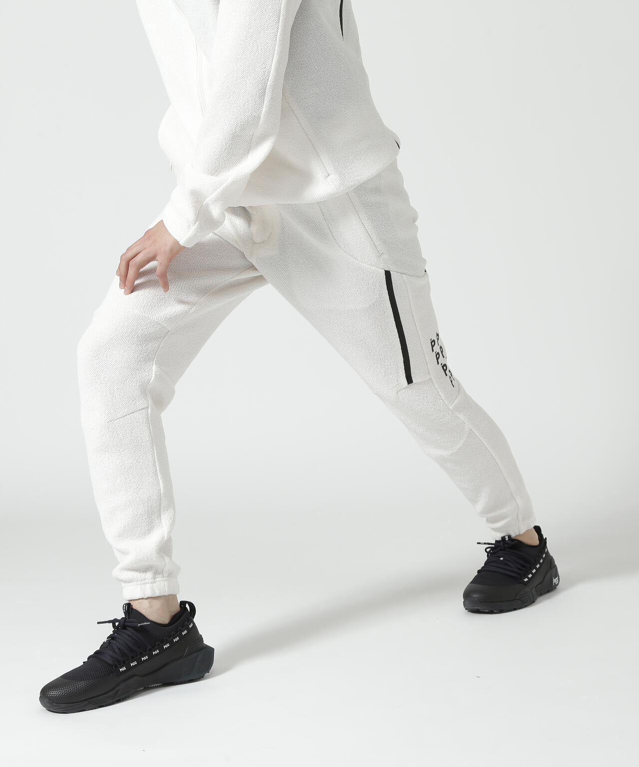 PGG パーリーゲイツ パンツ ストレッチ スキニー グレー 厚手 ニット