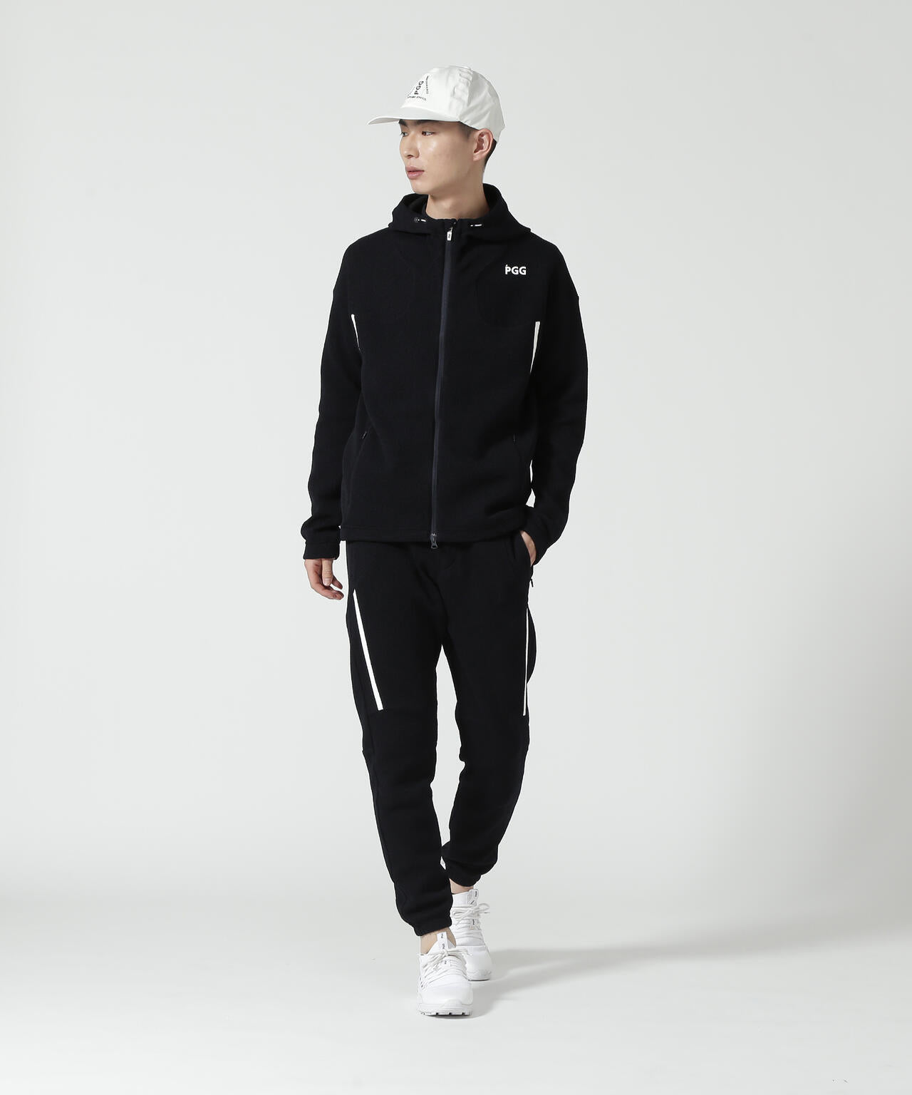 パーリーゲイツ ブラック スウェットパンツ サイズM ツイル裏毛