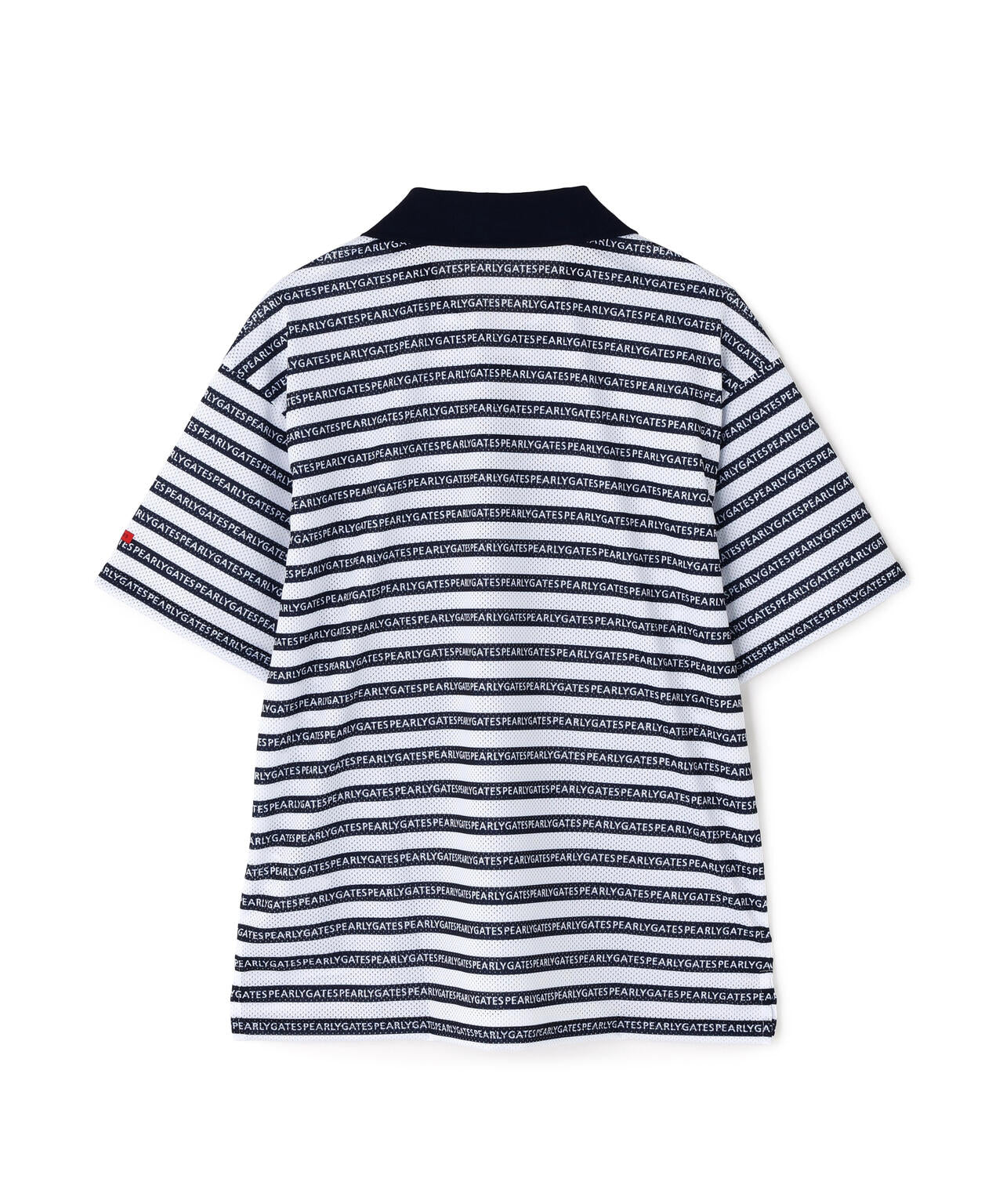KAZEメッシュ半袖ポロシャツ ＜ロゴボーダー柄＞ | PEARLY GATES