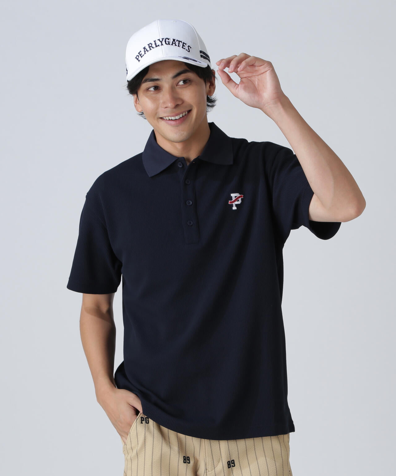 アクセンシャルゼブラワッフル半袖ポロシャツ | PEARLY GATES