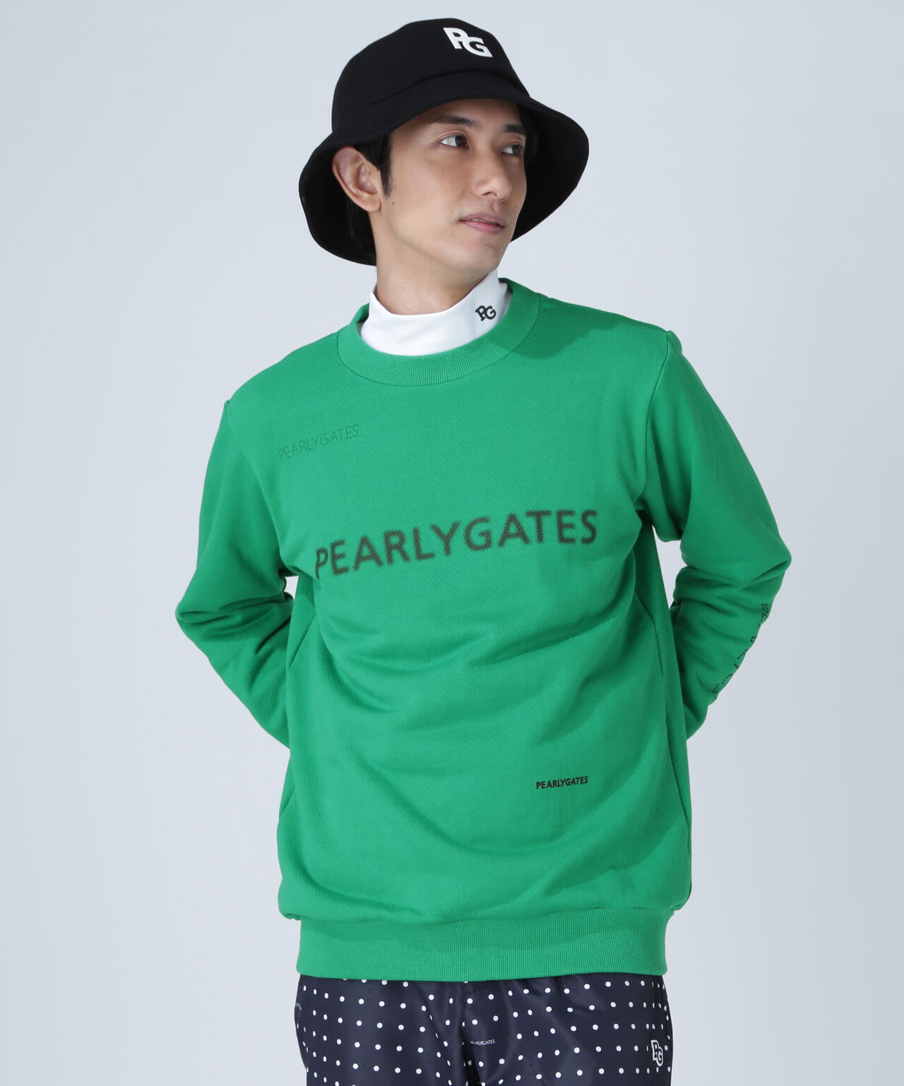 ジグザグ裏毛ジャガードクルーネックスウェットプルオーバー | PEARLY