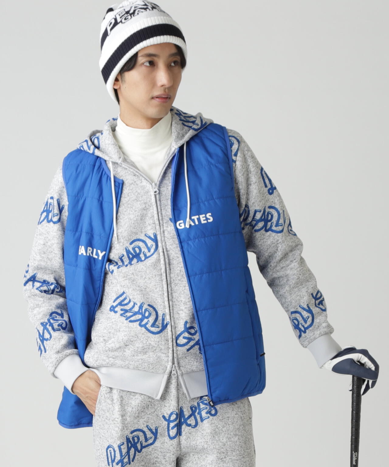 パーリーゲイツ ネイビーロゴラインパーカー パーリーゲイツ ネイビー