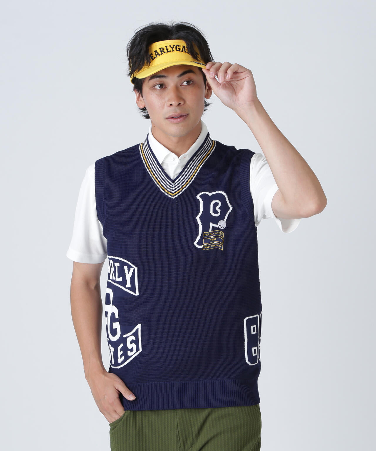 14GジャガードVネックニットベスト | PEARLY GATES（パーリーゲイツ