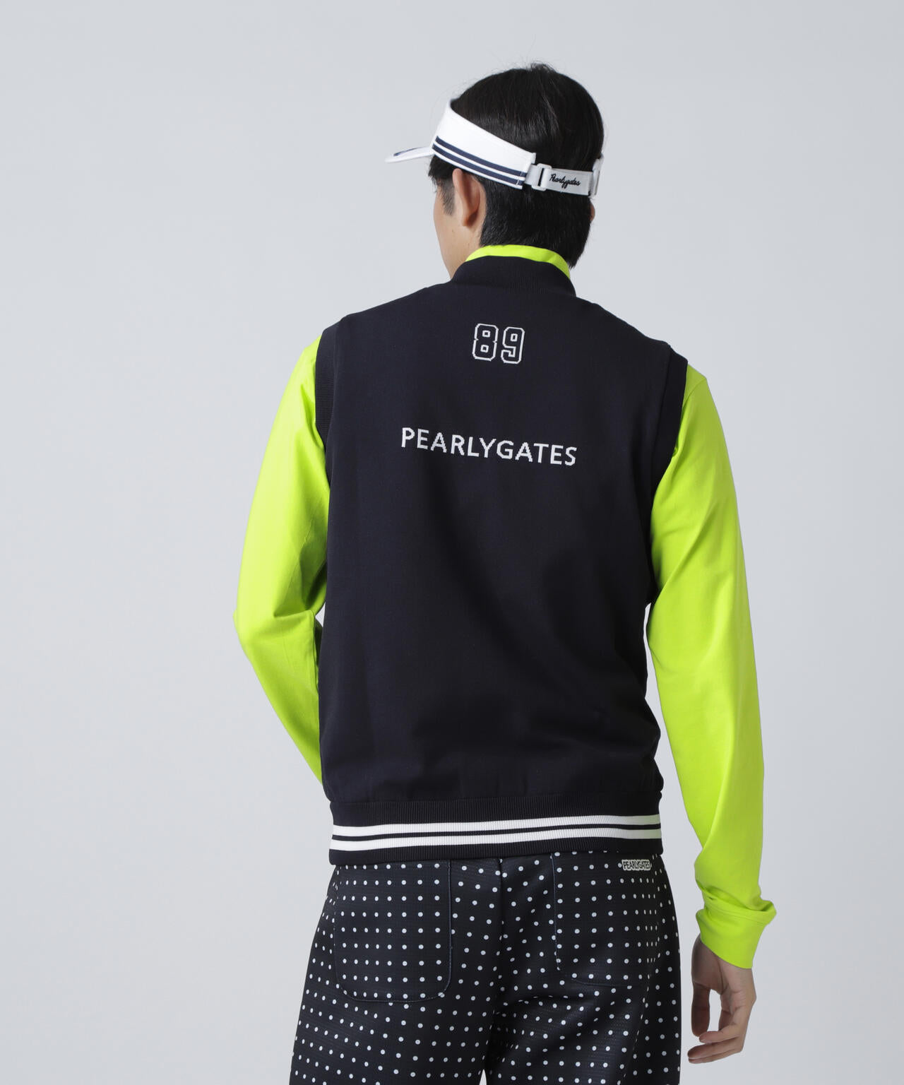 ジャガードリバーシブル フルジップニットベスト | PEARLY GATES