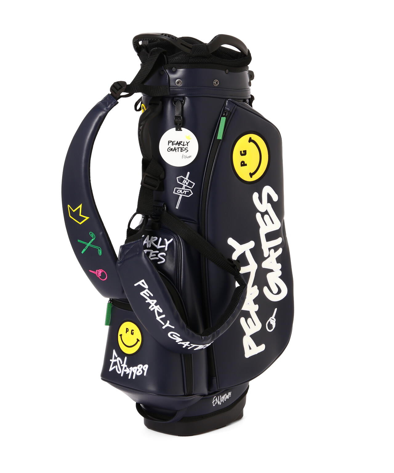 パーリーゲイツ PEARLY GATES セルフスタンドバッグ 白 I618