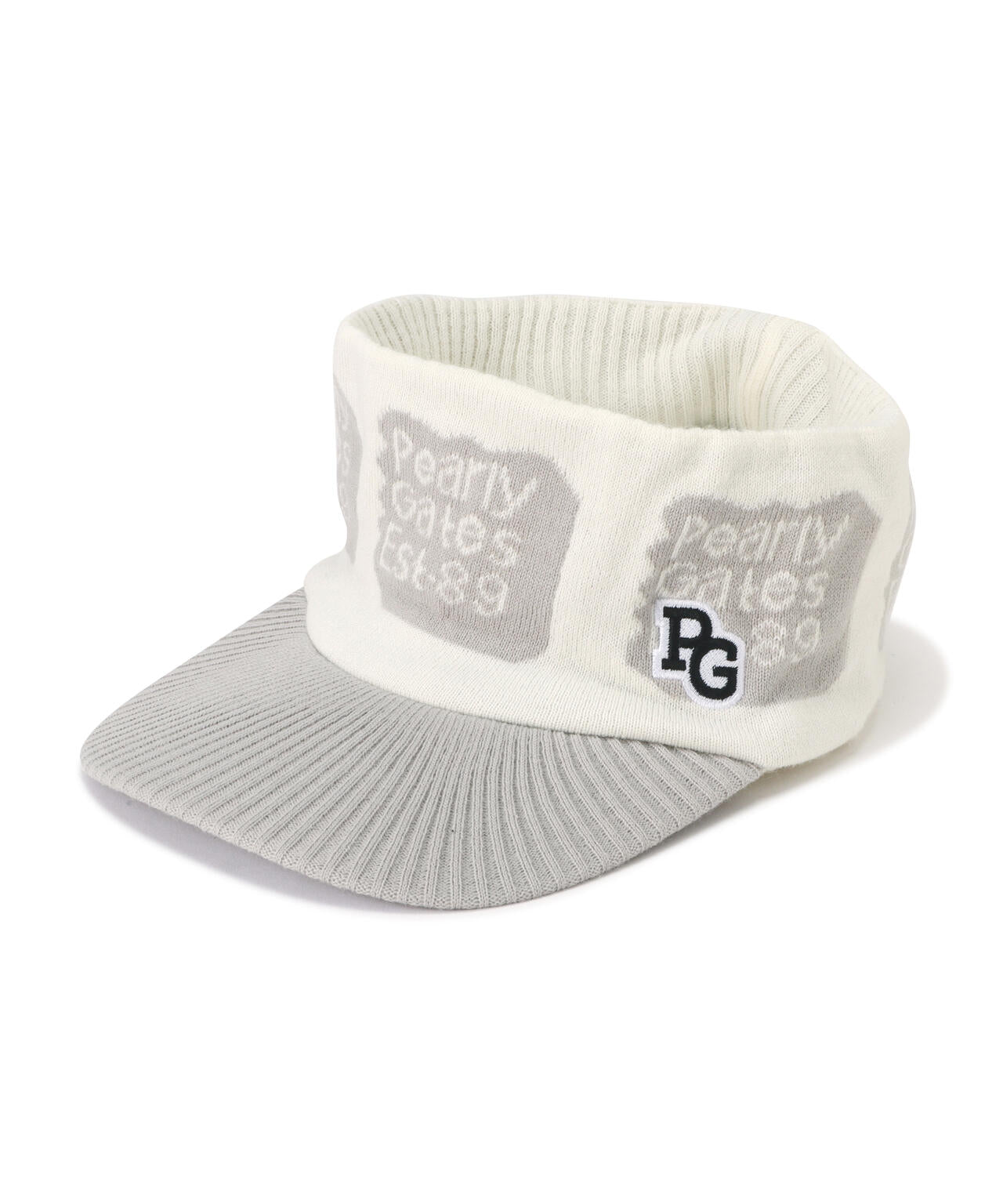 ブロックロゴ柄ニットバイザー (UNISEX) | PEARLY GATES（パーリー