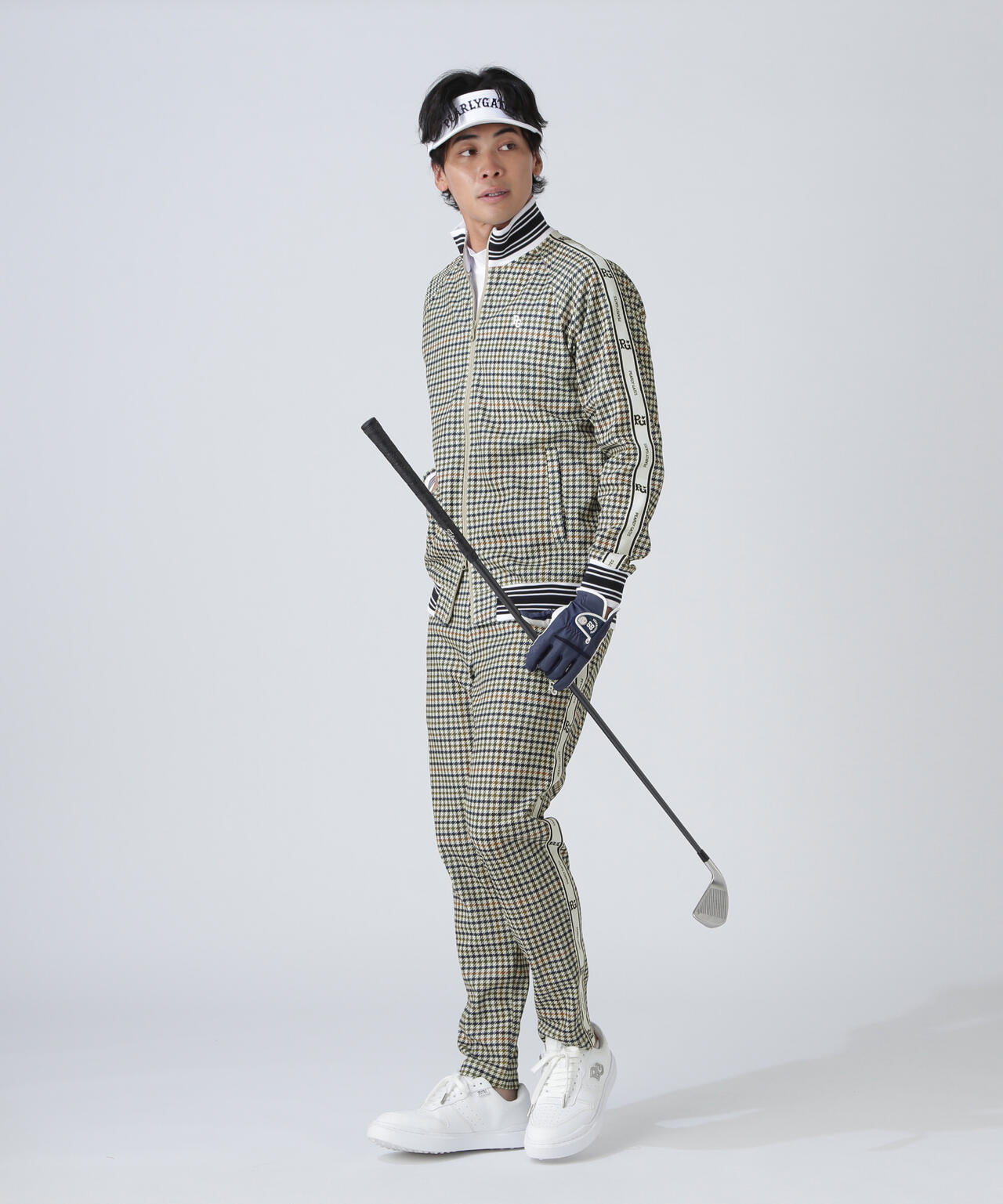 Peストレッチメッシュ フルジップジャケット ＜ガンクラブチェック柄