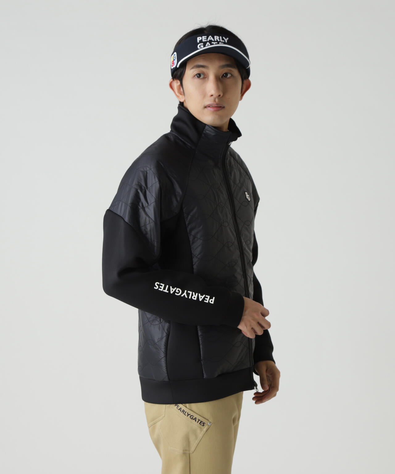 パーリーゲイツ PERTEX 中綿 ブルゾン リバーシブル ネイビー サイズ6