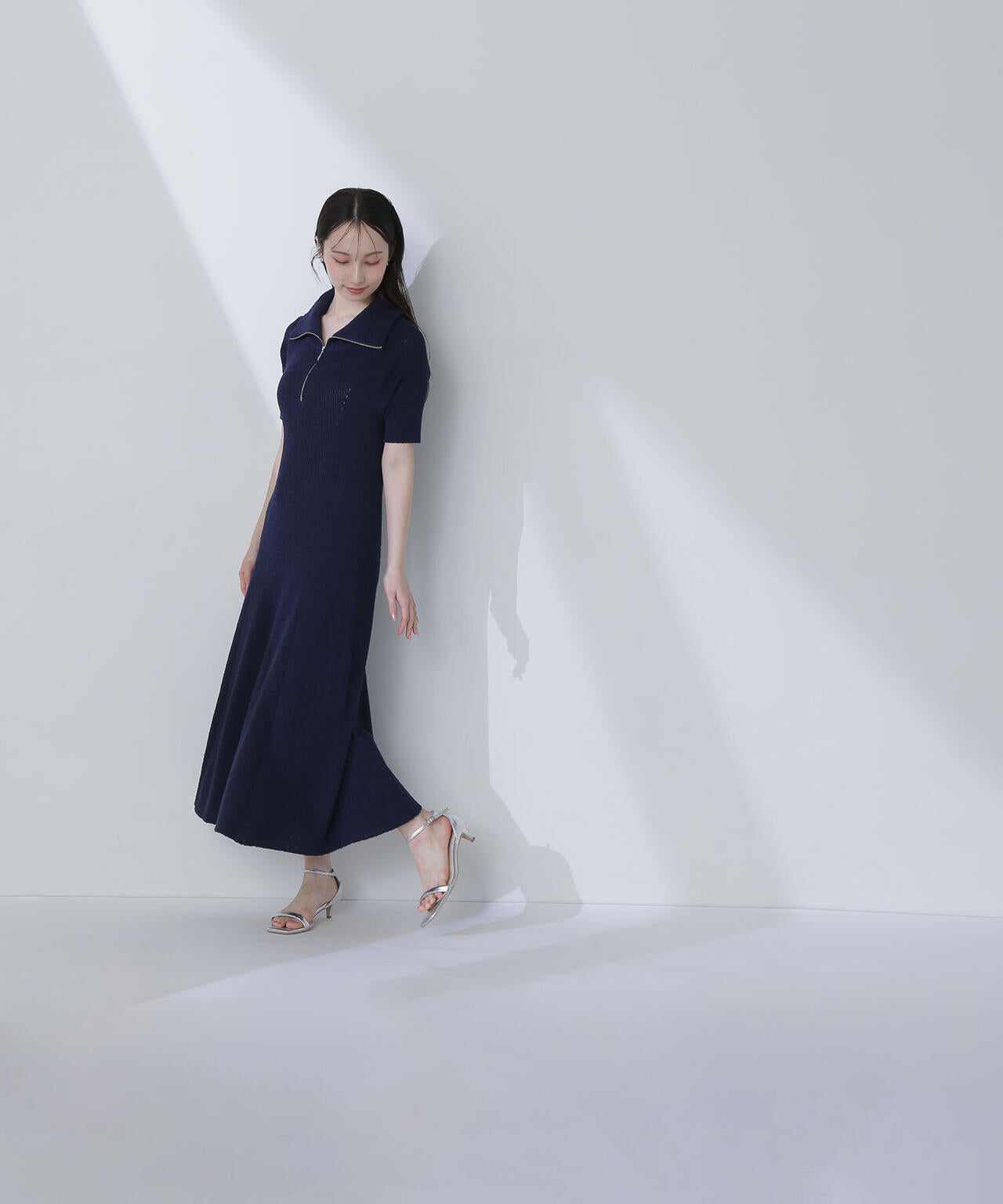 ハーフジップナローニットワンピース | NATURAL BEAUTY BASIC