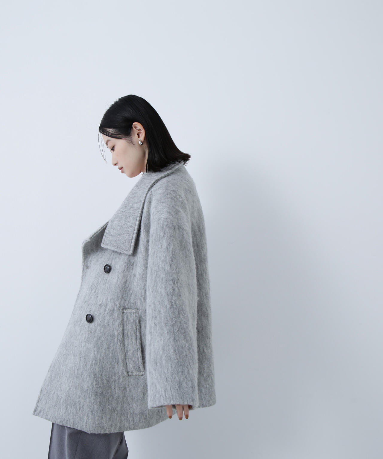Oggi掲載】スタンドネックシャギーミディコート | NATURAL BEAUTY