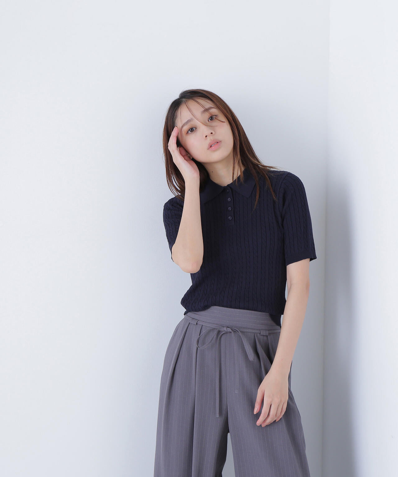 ケーブルポロニット | NATURAL BEAUTY BASIC（ナチュラルビューティー