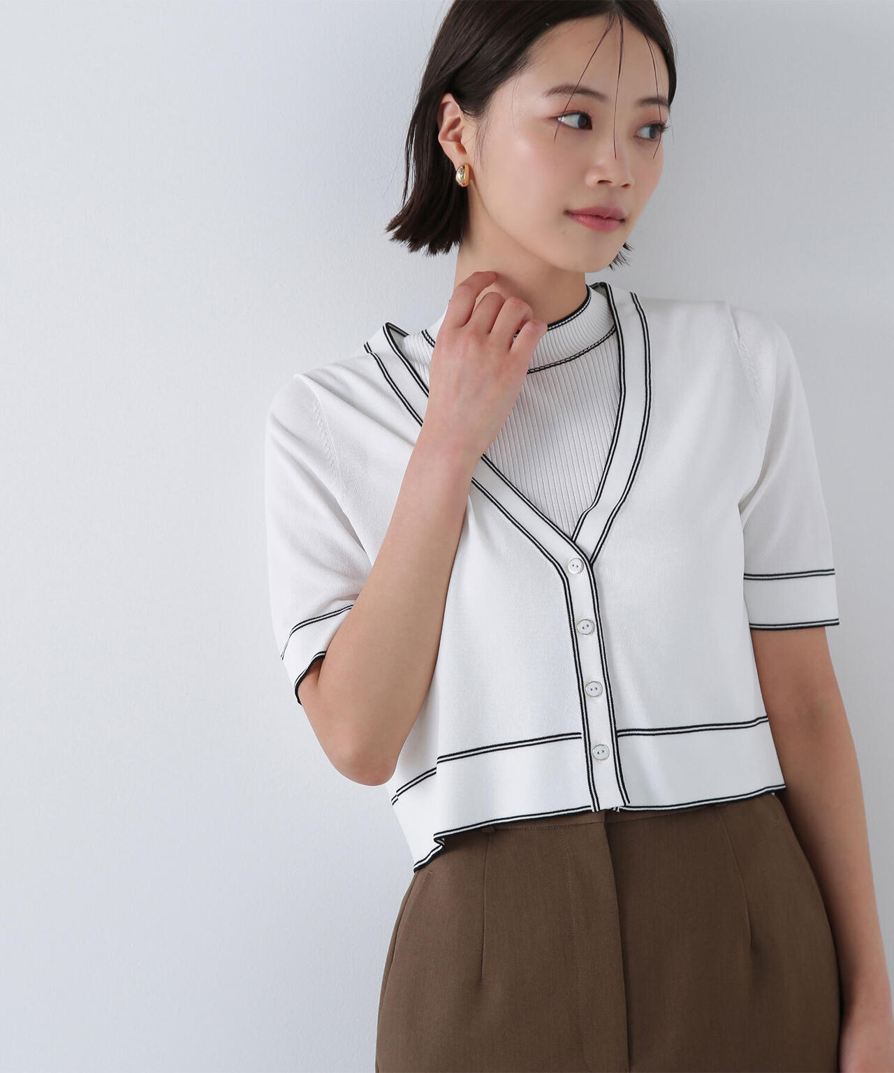 ボトルネックバイカラーアンサンブル | NATURAL BEAUTY BASIC