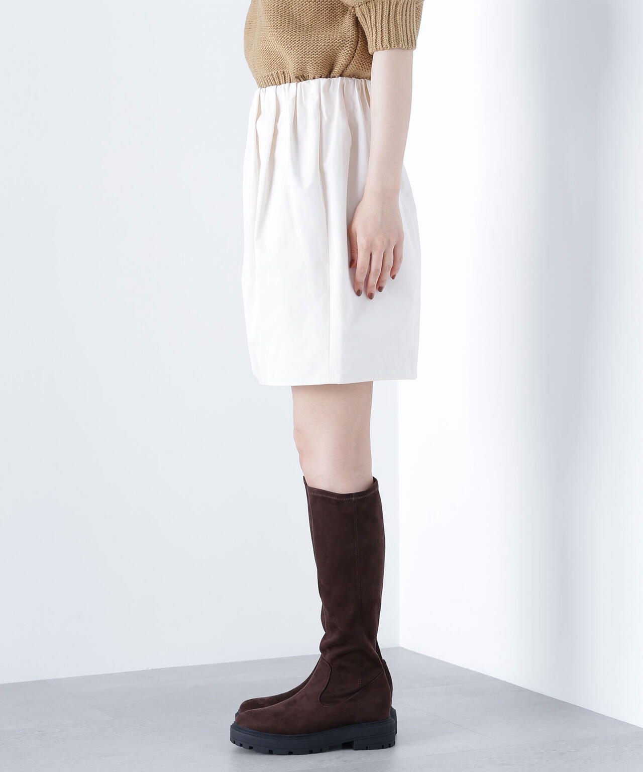 BLANC】ギャザーフォルムミニスカート | NATURAL BEAUTY BASIC