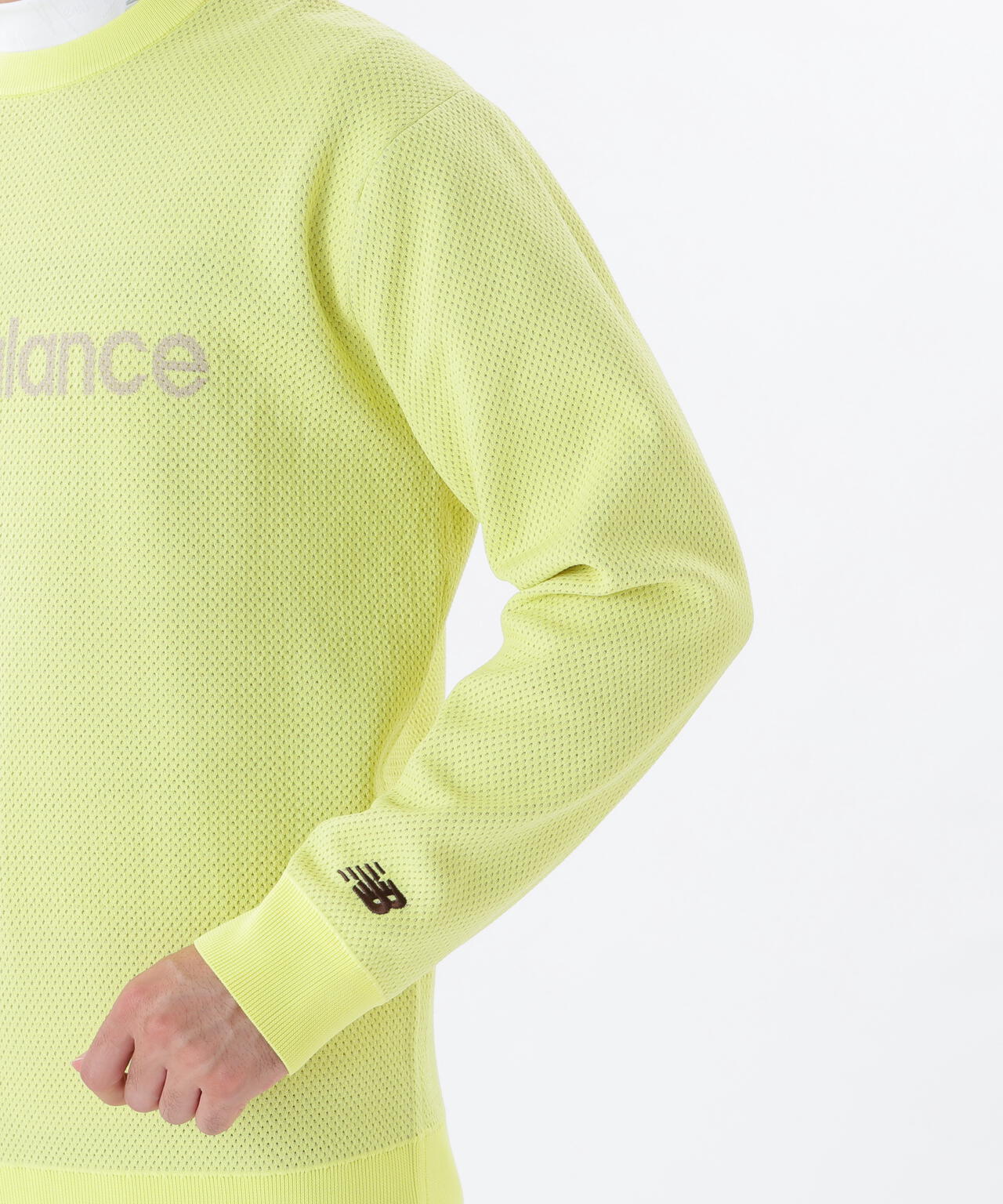 New Balance 蛍光イエロー セーター サイズ5 New Balance 蛍光イエロー