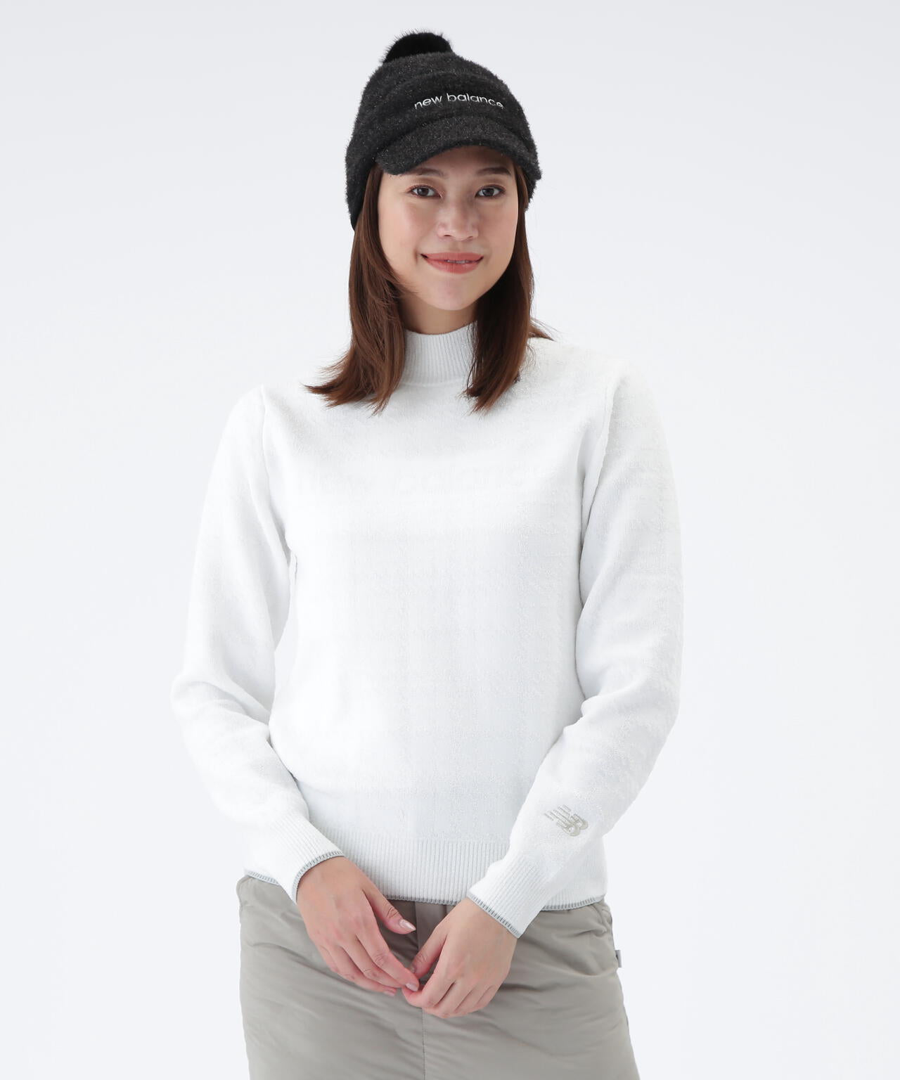 グレンチェック柄 ハイネック ニット プルオーバー (WOMENS) | new
