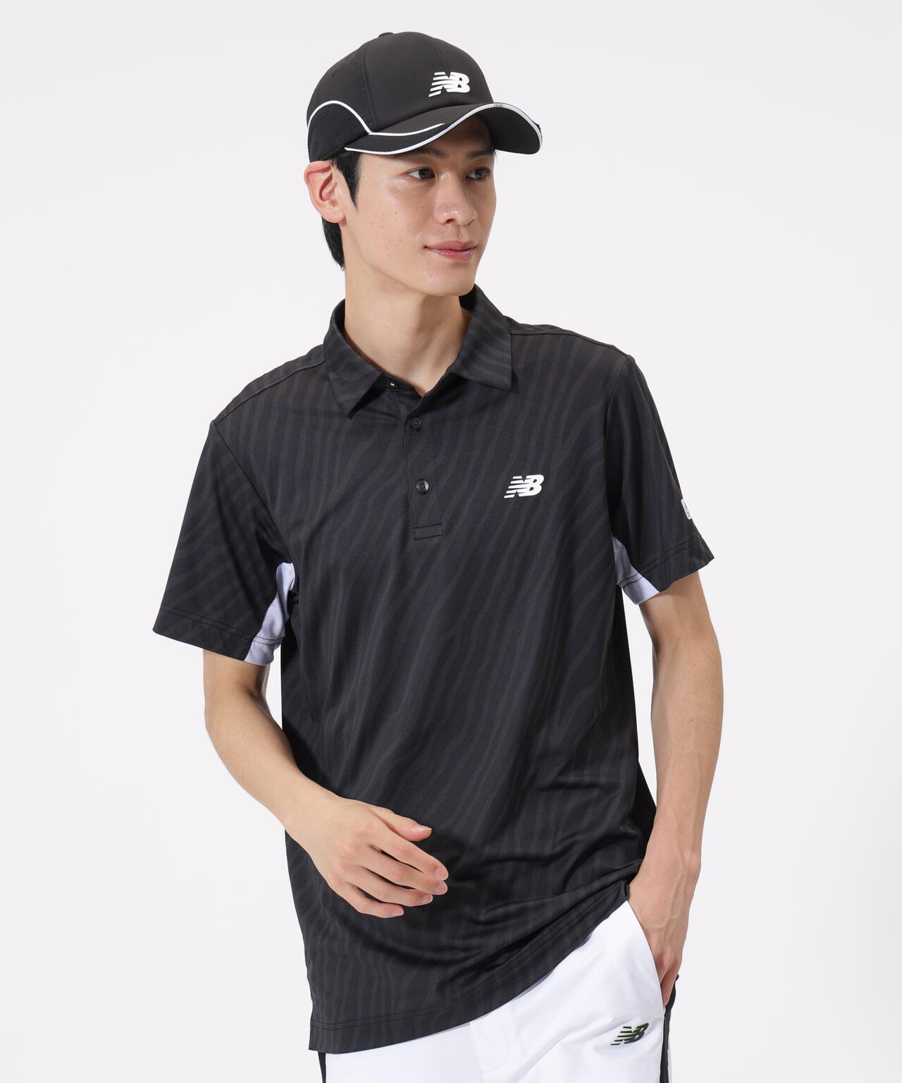 トーナルゼブラ柄 半袖 カラーシャツ (MENS) | new balance golf