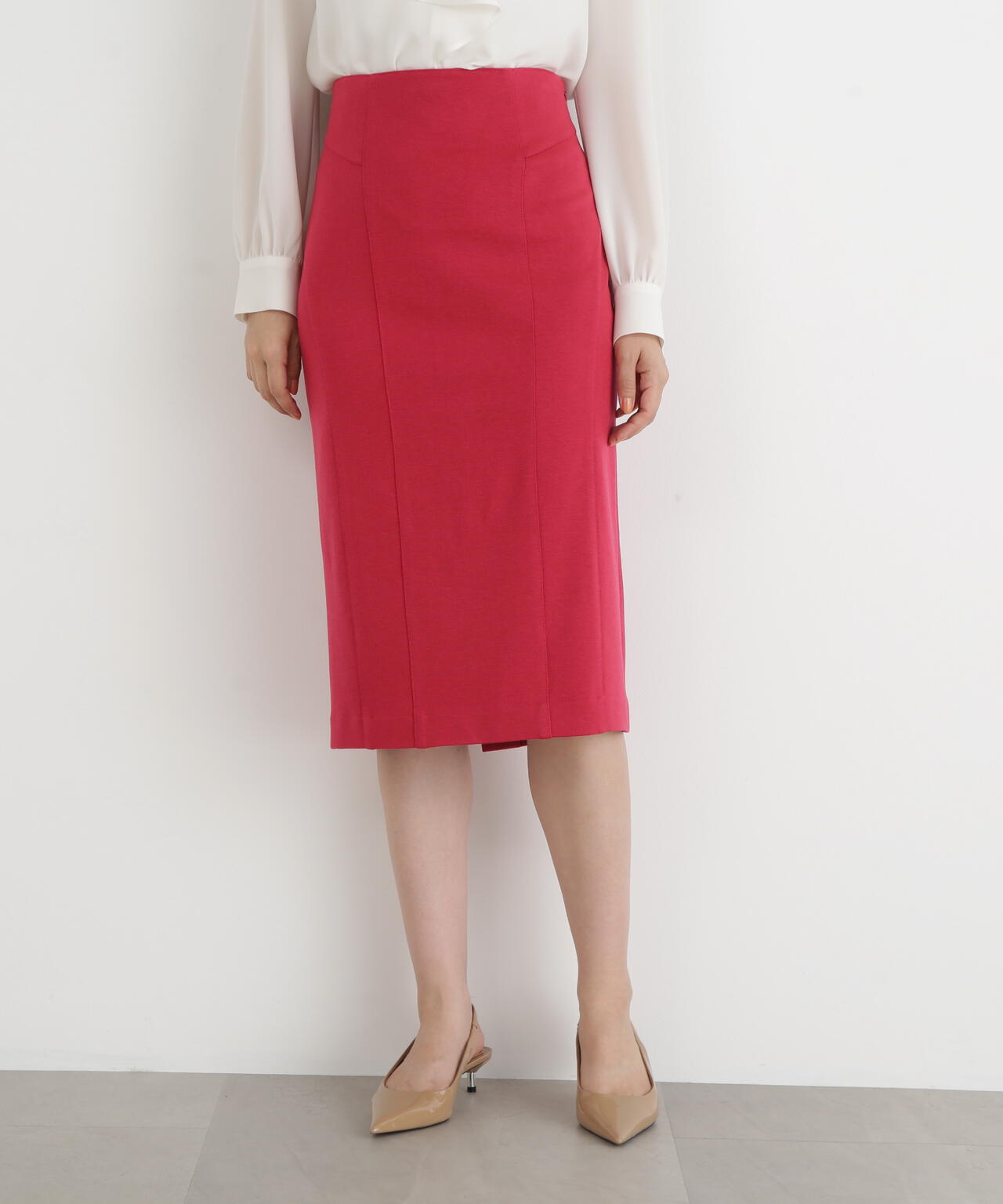 WEB/店舗限定カラー］ウールスムースカッティングタイトスカート