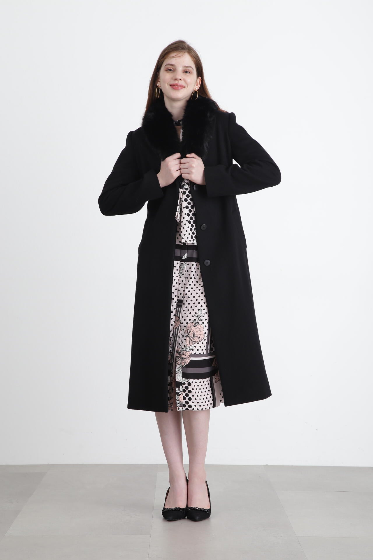 カシミヤ混ベルテッドコート | PINKY&DIANNE（ピンキー&ダイアン