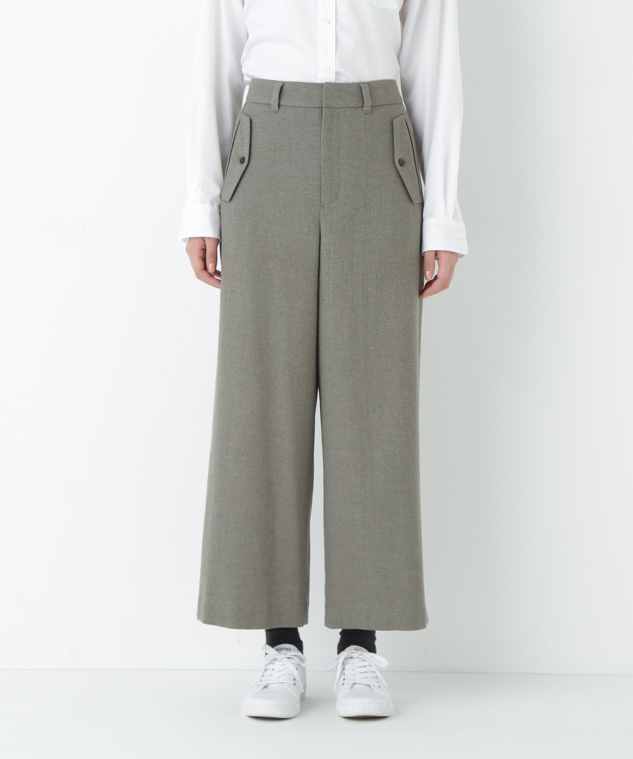 ≪マルチサイズ展開≫TOPツイルガウチョパンツ | human woman